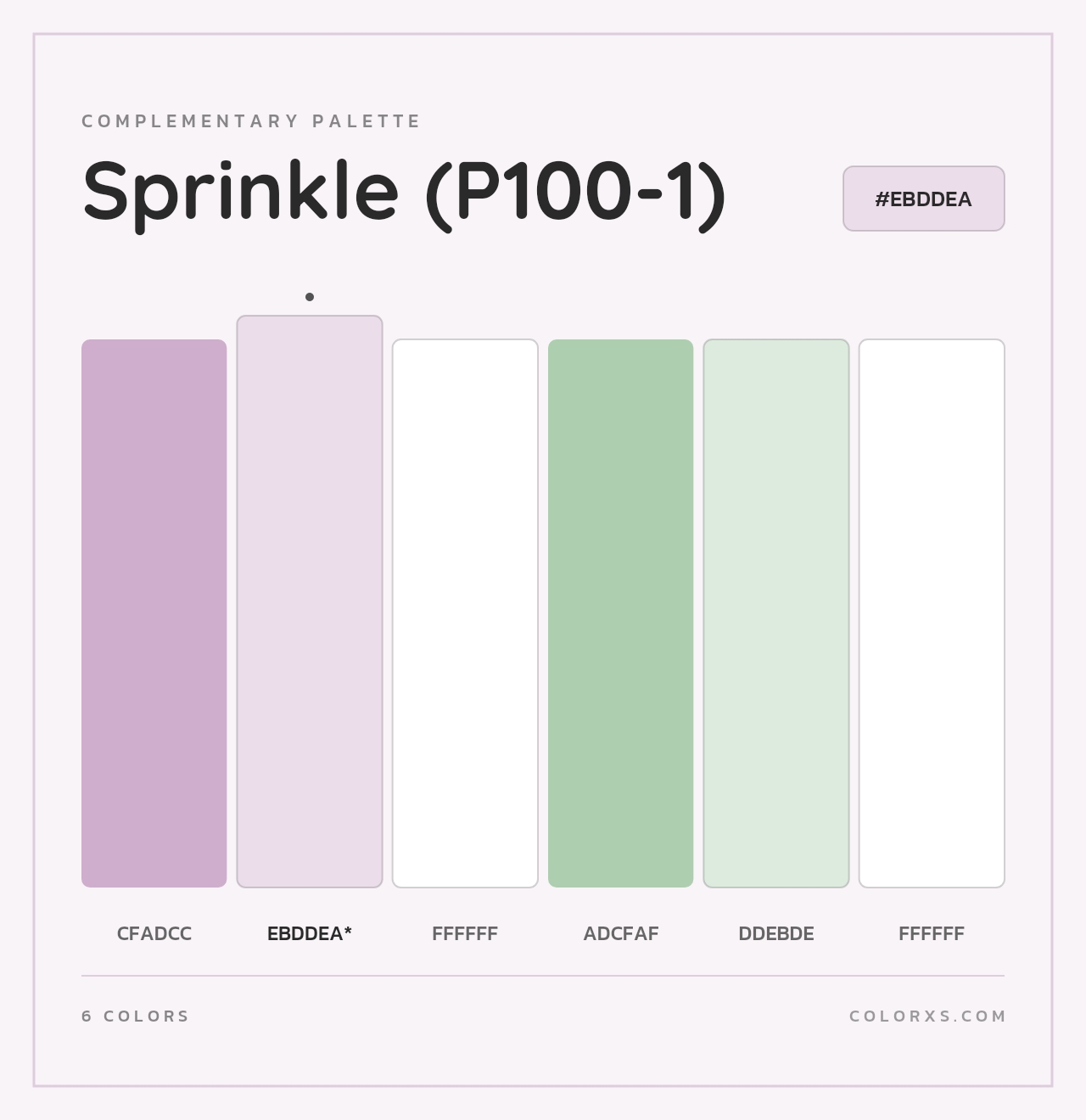 Sprinkle (P100-1) - Complementary Color Palette