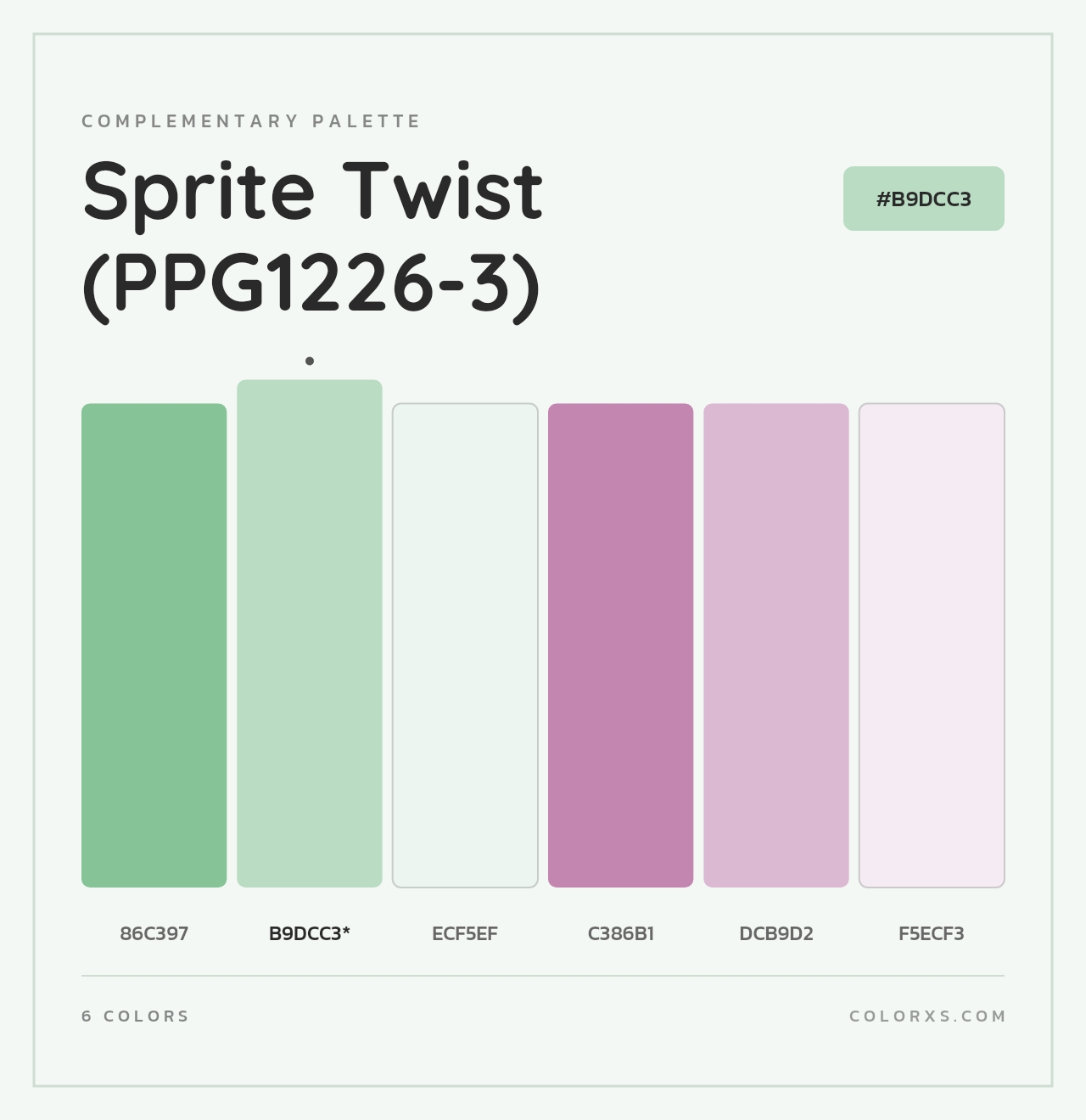 Sprite Twist (PPG1226-3) - Complementary Color Palette
