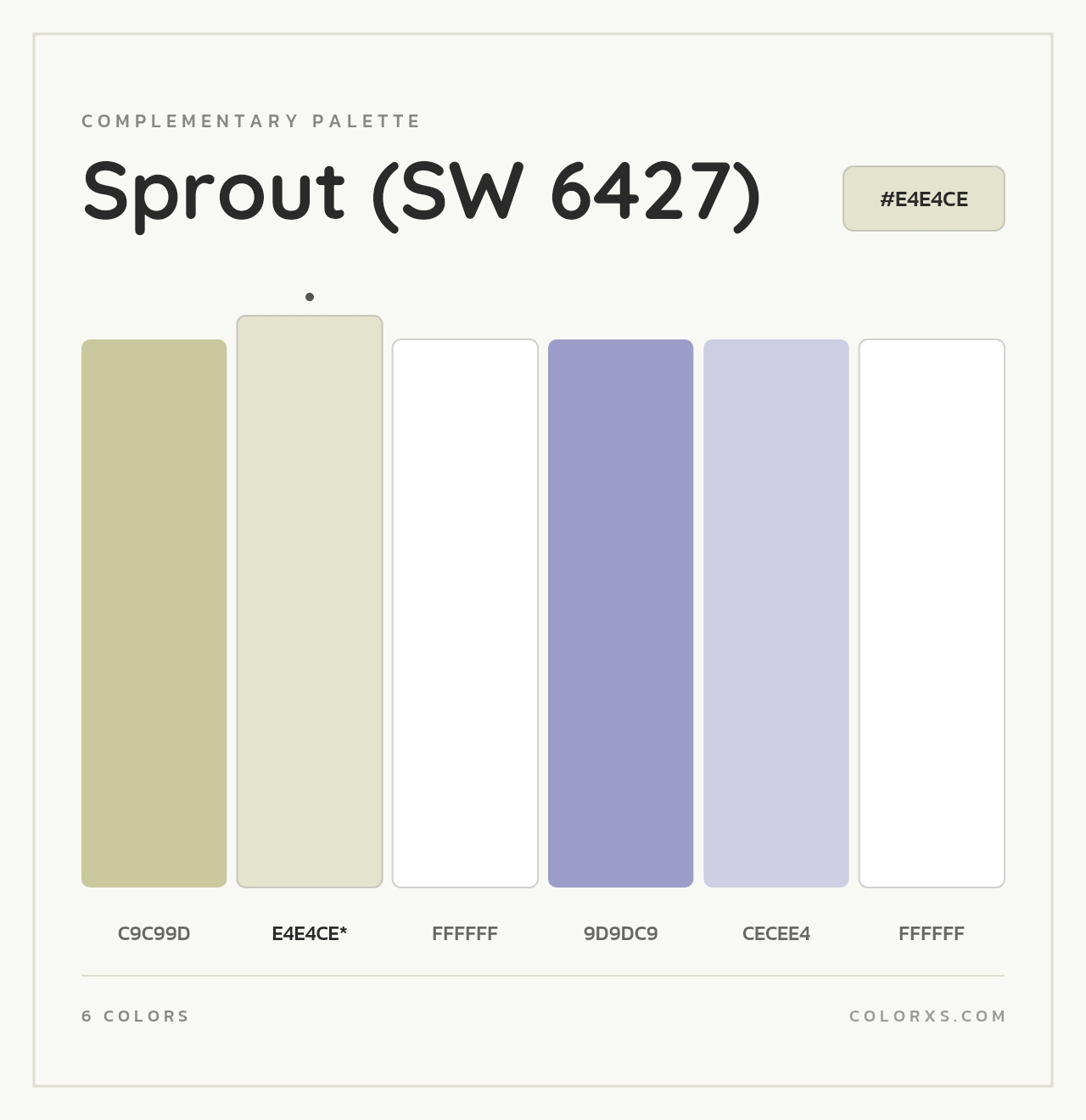 Sprout (SW 6427) - Complementary Color Palette
