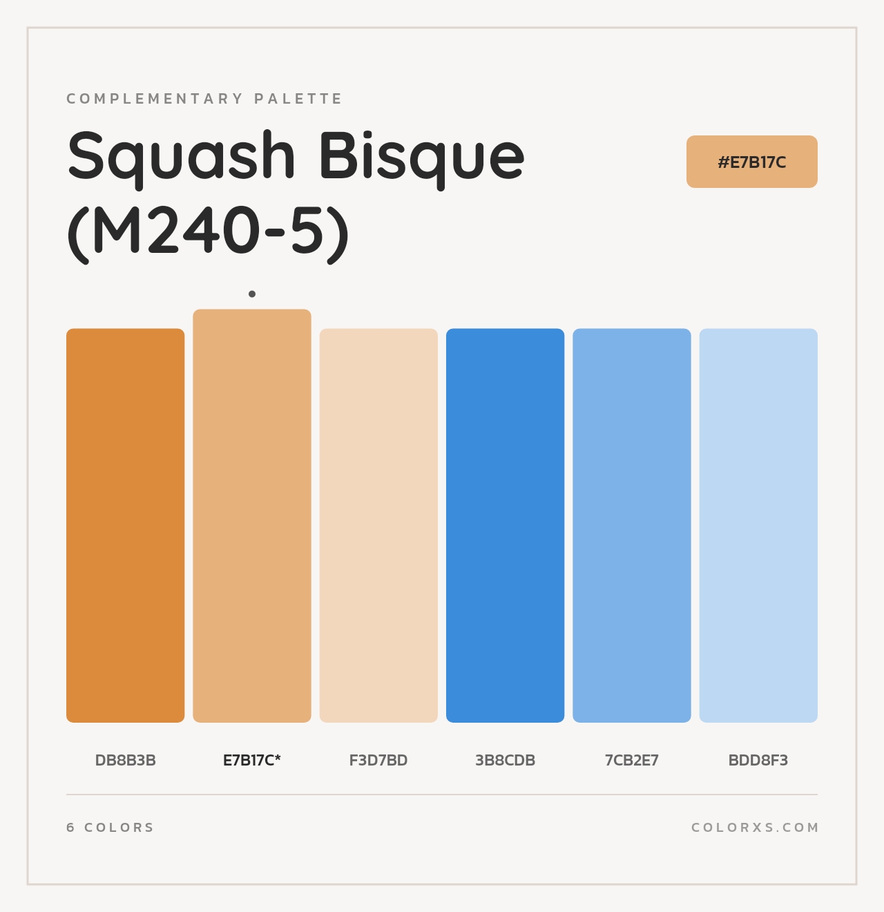 Squash Bisque (M240-5) - Complementary Color Palette