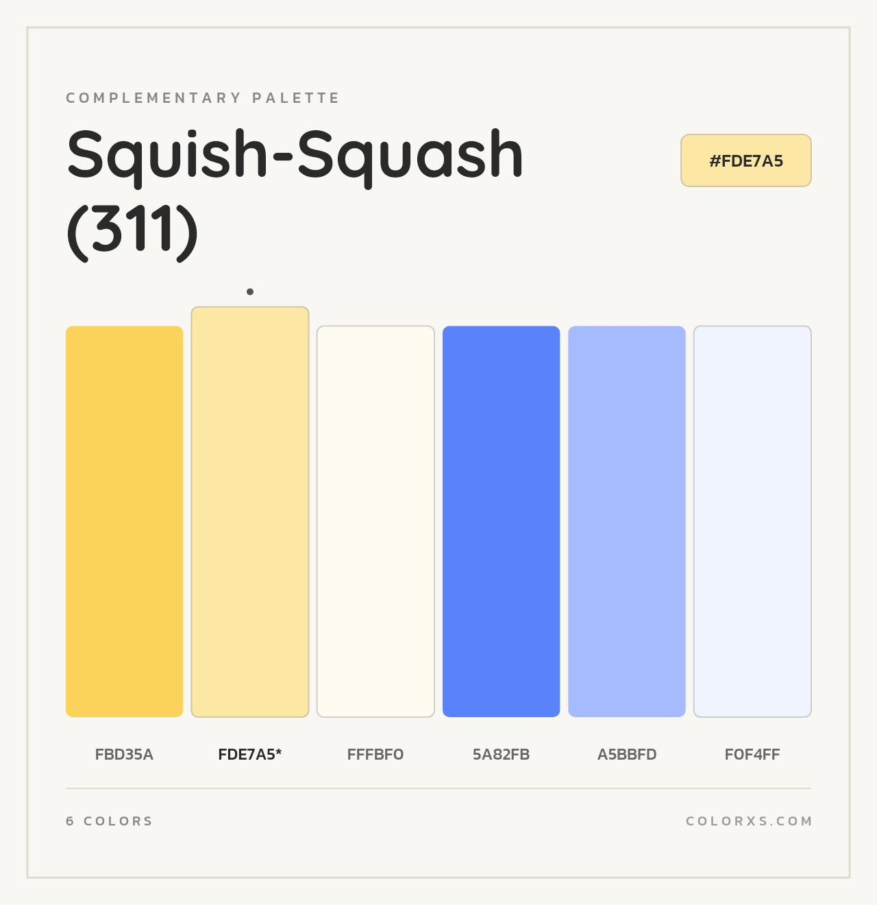 Squish-Squash (311) - Complementary Color Palette