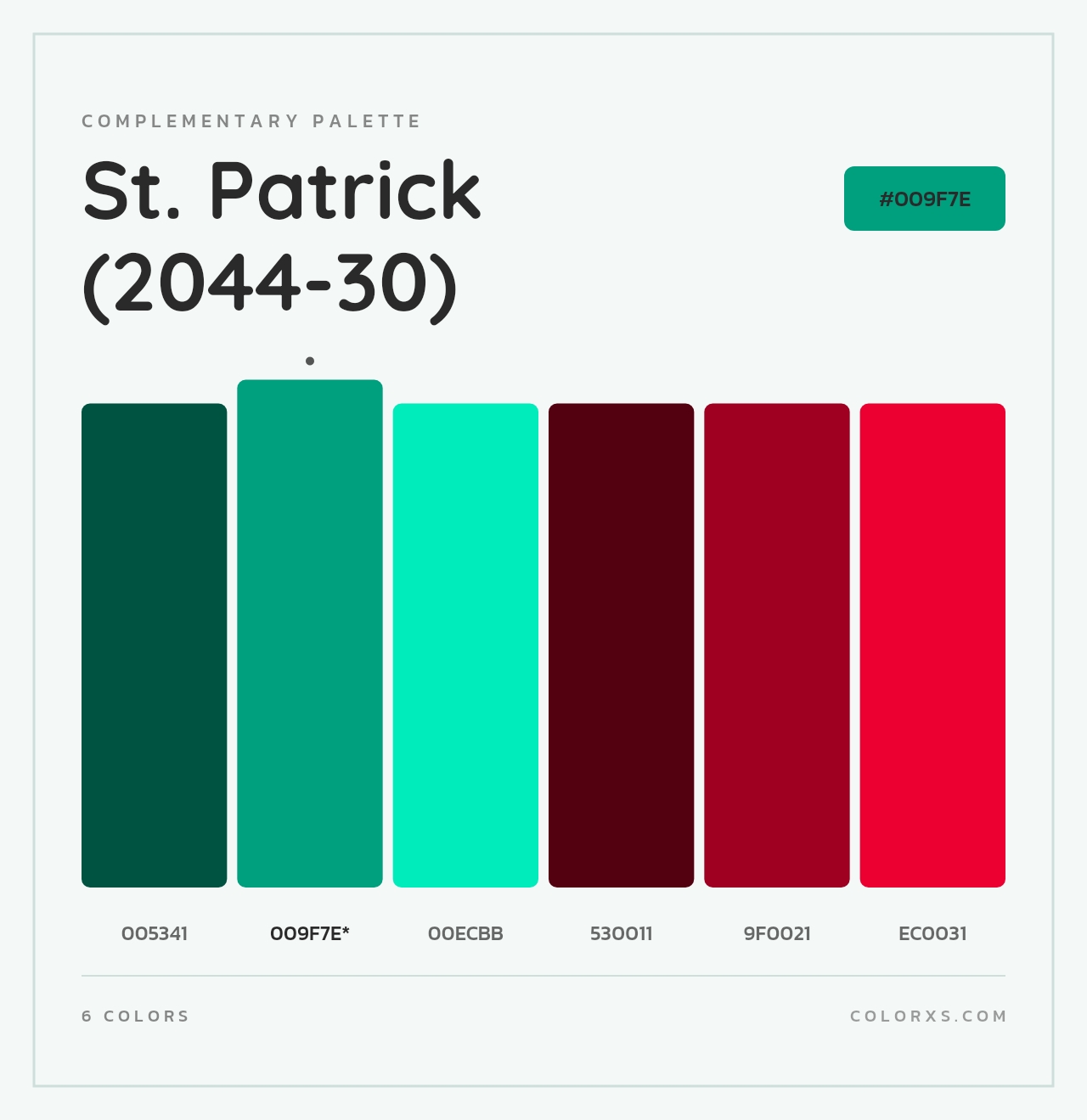 St. Patrick (2044-30) - Complementary Color Palette