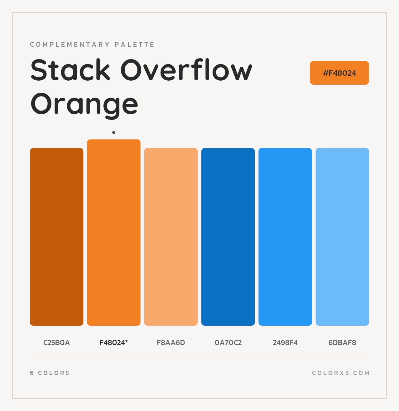 Stack Overflow Orange - Complementary Color Palette