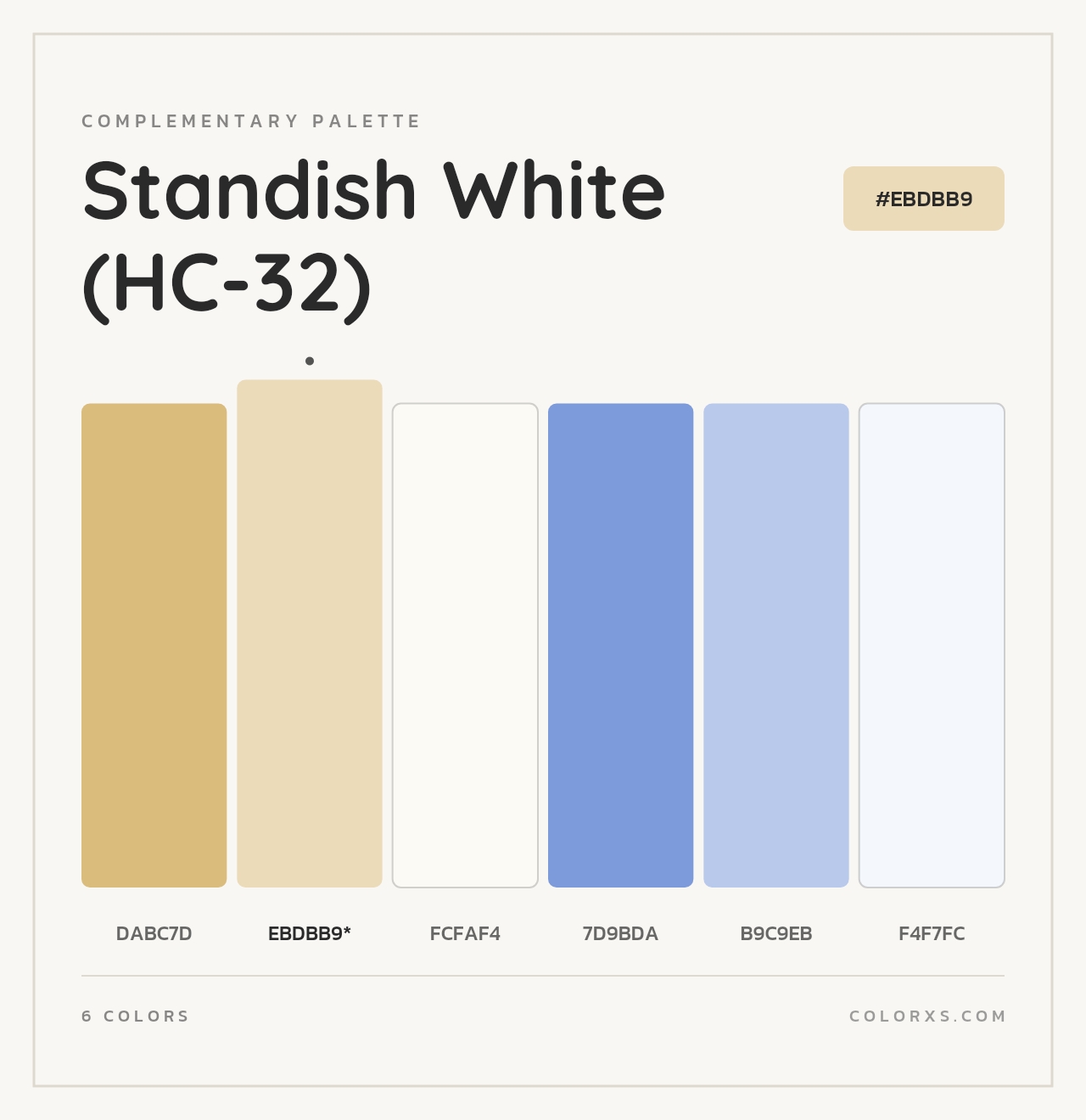 Standish White (HC-32) - Complementary Color Palette