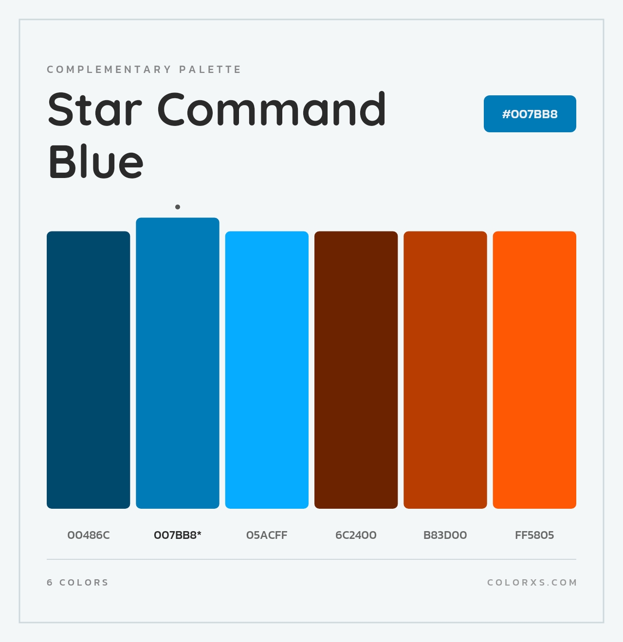 Star Command Blue - Complementary Color Palette