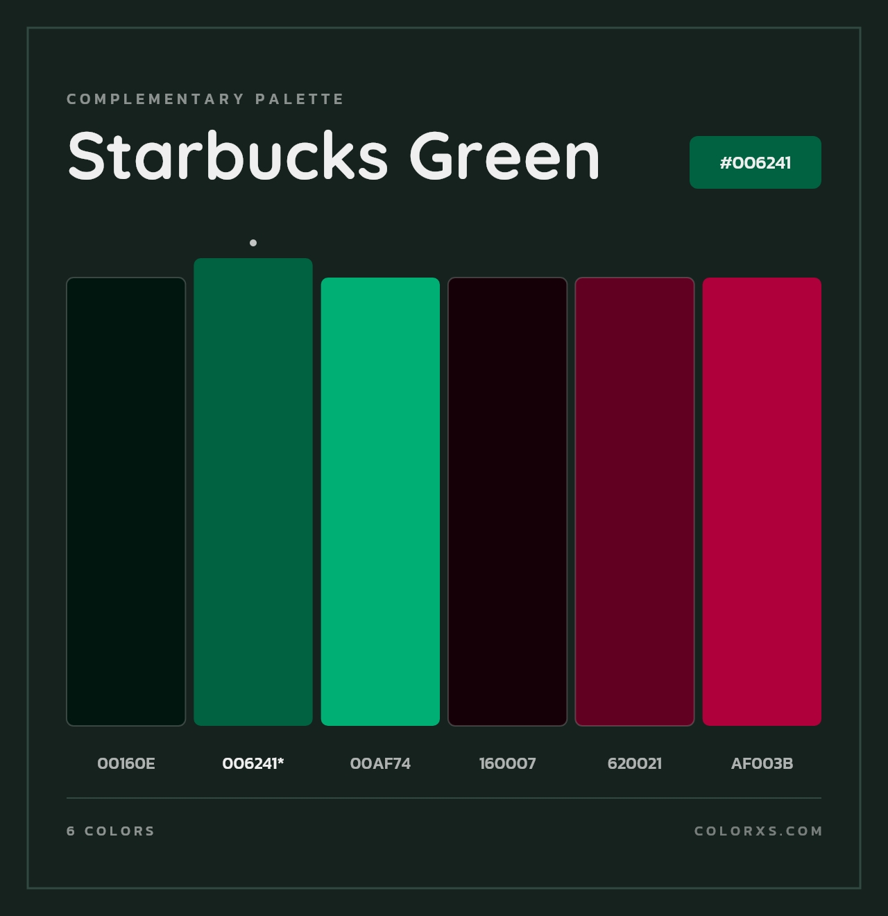 Starbucks Green - Complementary Color Palette