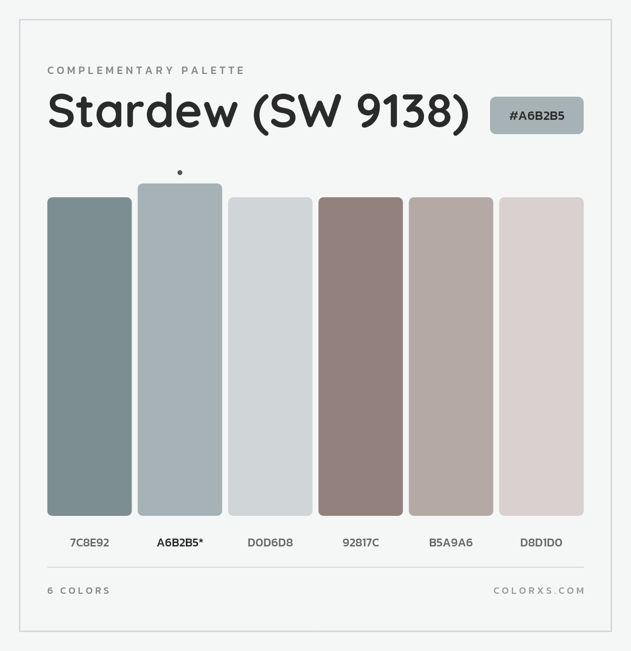 Stardew (SW 9138) - Complementary Color Palette