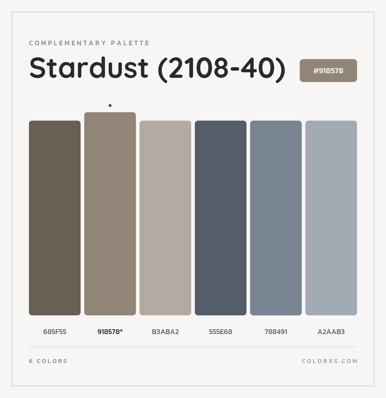 Stardust (2108-40) - Complementary Color Palette