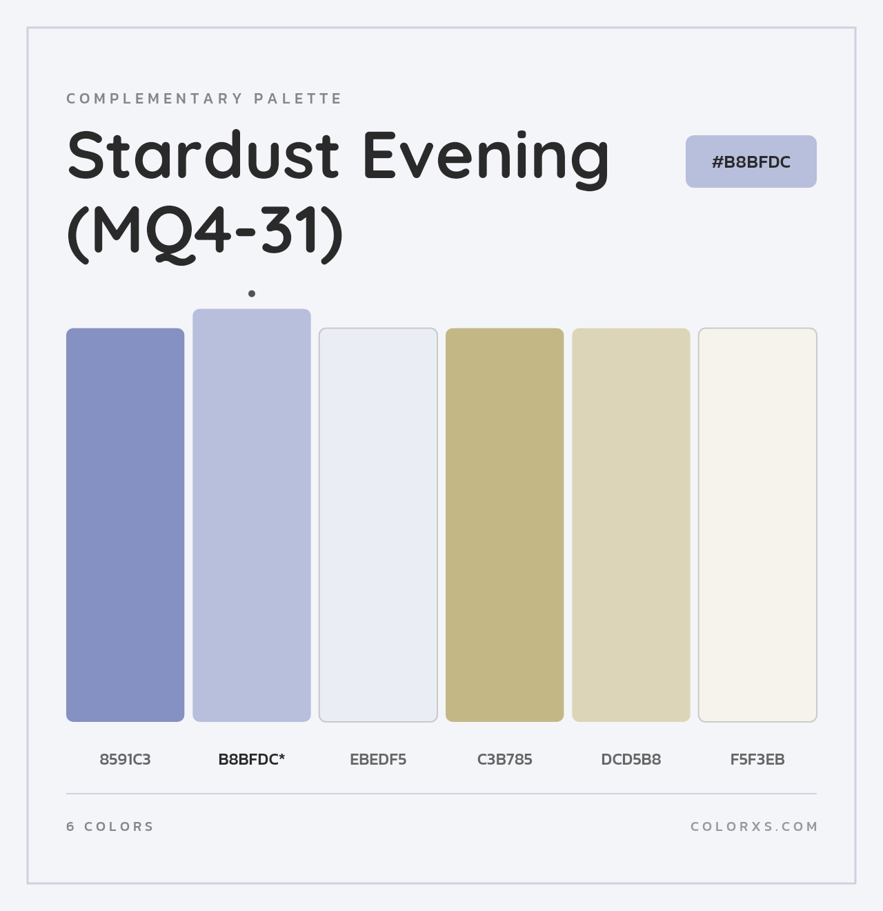 Stardust Evening (MQ4-31) - Complementary Color Palette