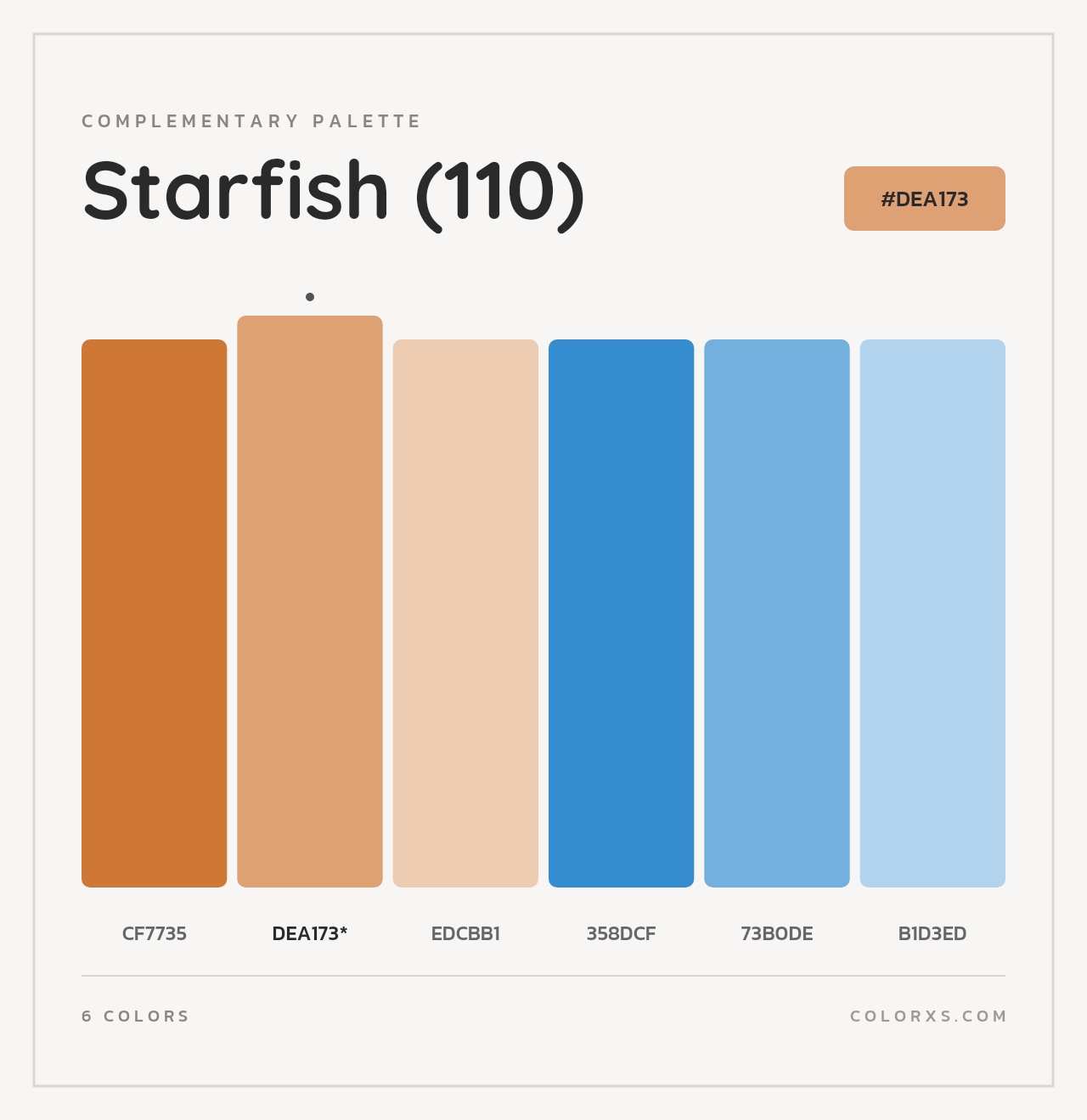 Starfish (110) - Complementary Color Palette