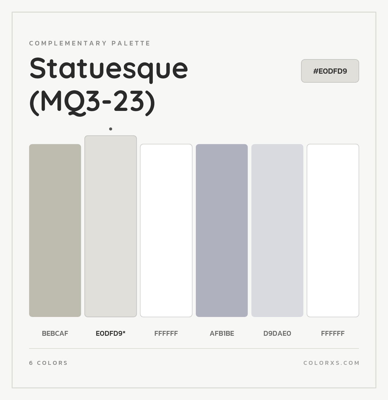 Statuesque (MQ3-23) - Complementary Color Palette