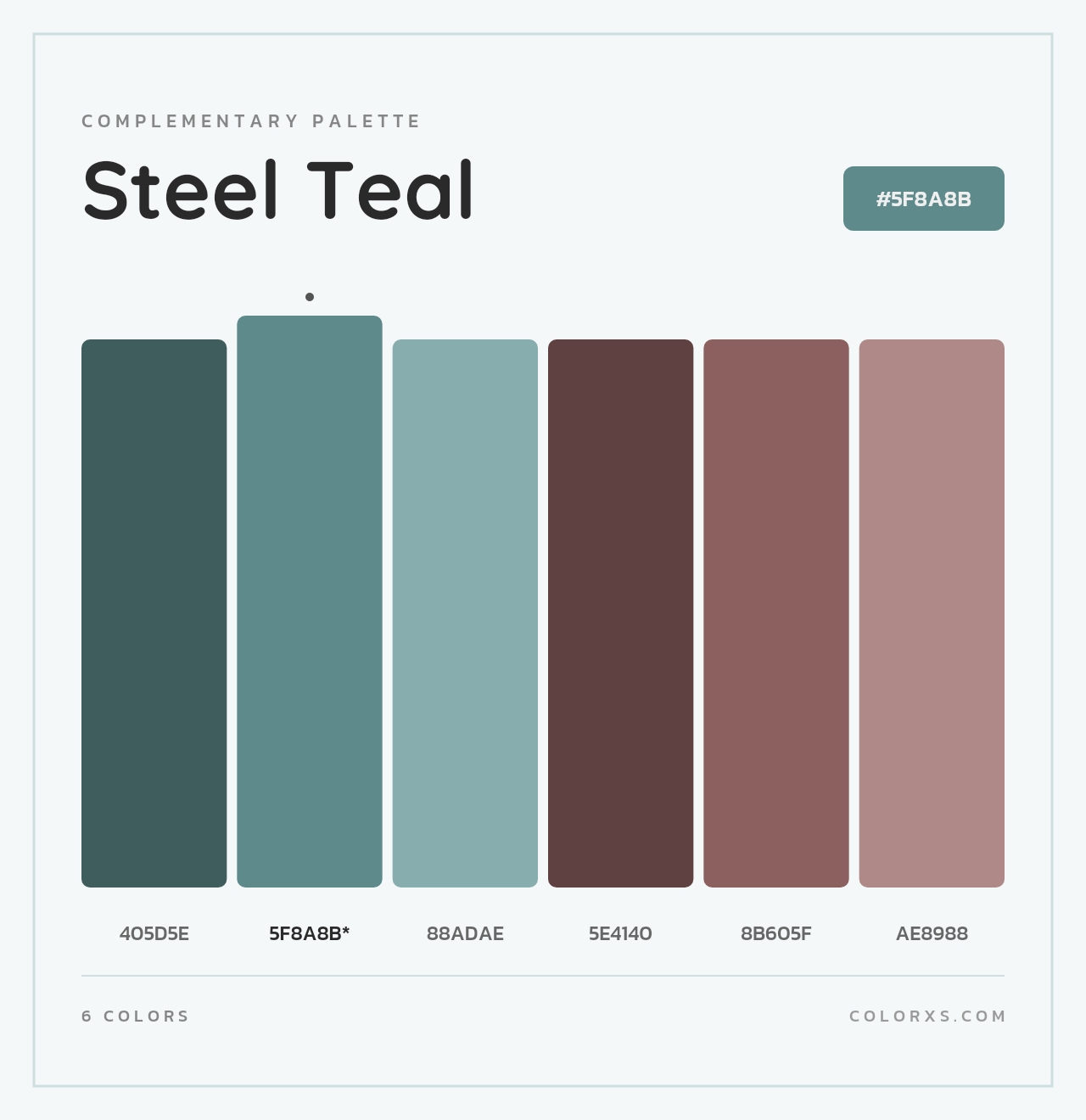 Steel Teal - Complementary Color Palette