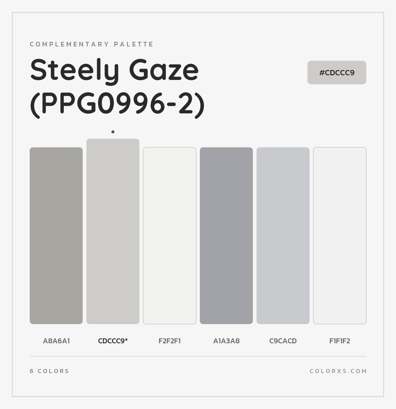 Steely Gaze (PPG0996-2) - Complementary Color Palette