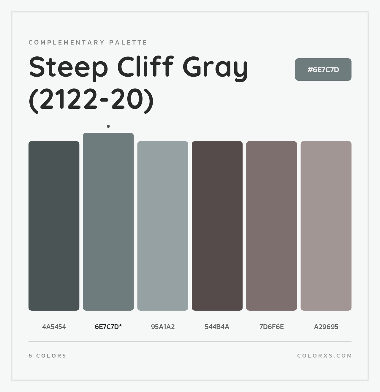 Steep Cliff Gray (2122-20) - Complementary Color Palette