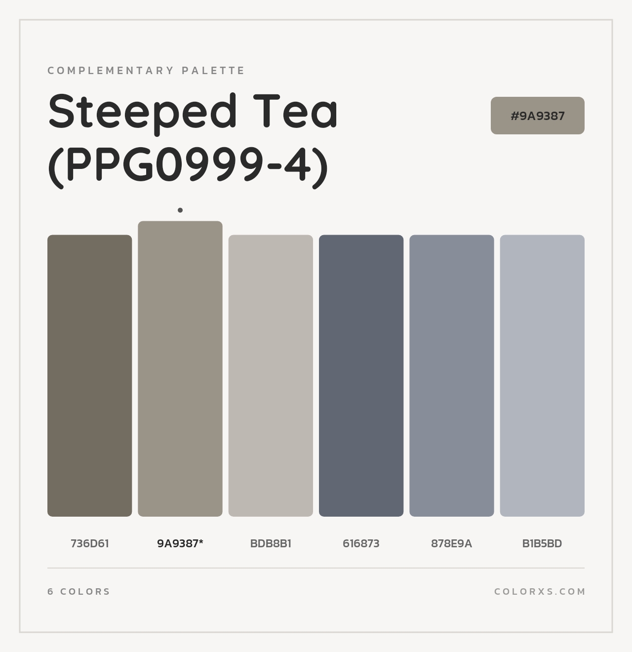 Steeped Tea (PPG0999-4) - Complementary Color Palette