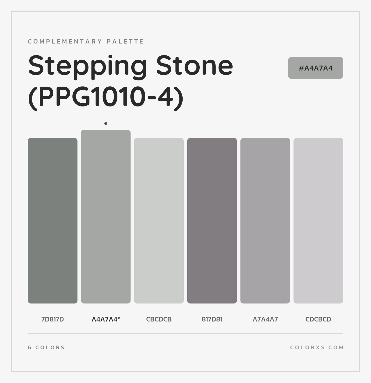 Stepping Stone (PPG1010-4) - Complementary Color Palette