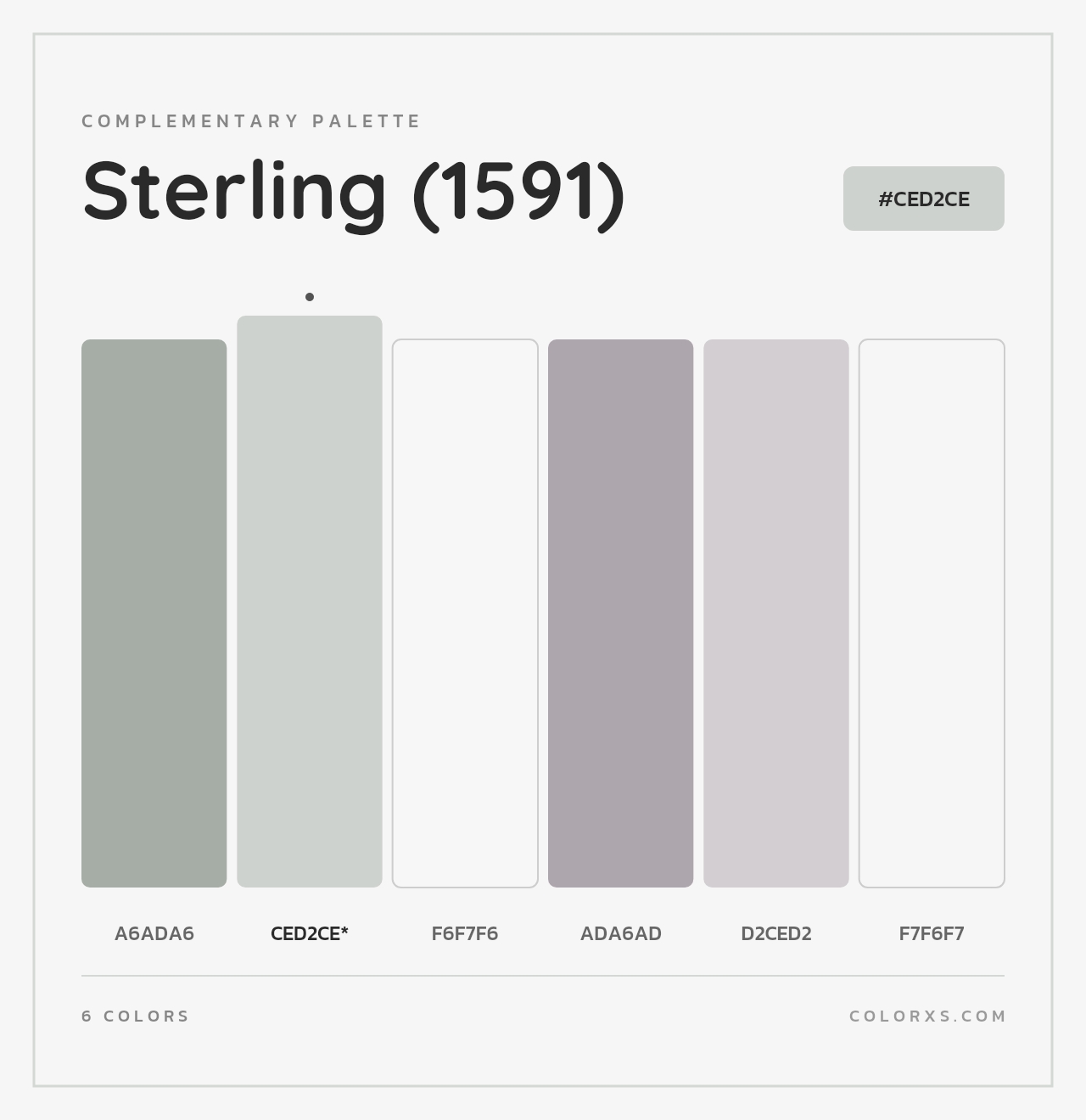Sterling (1591) - Complementary Color Palette