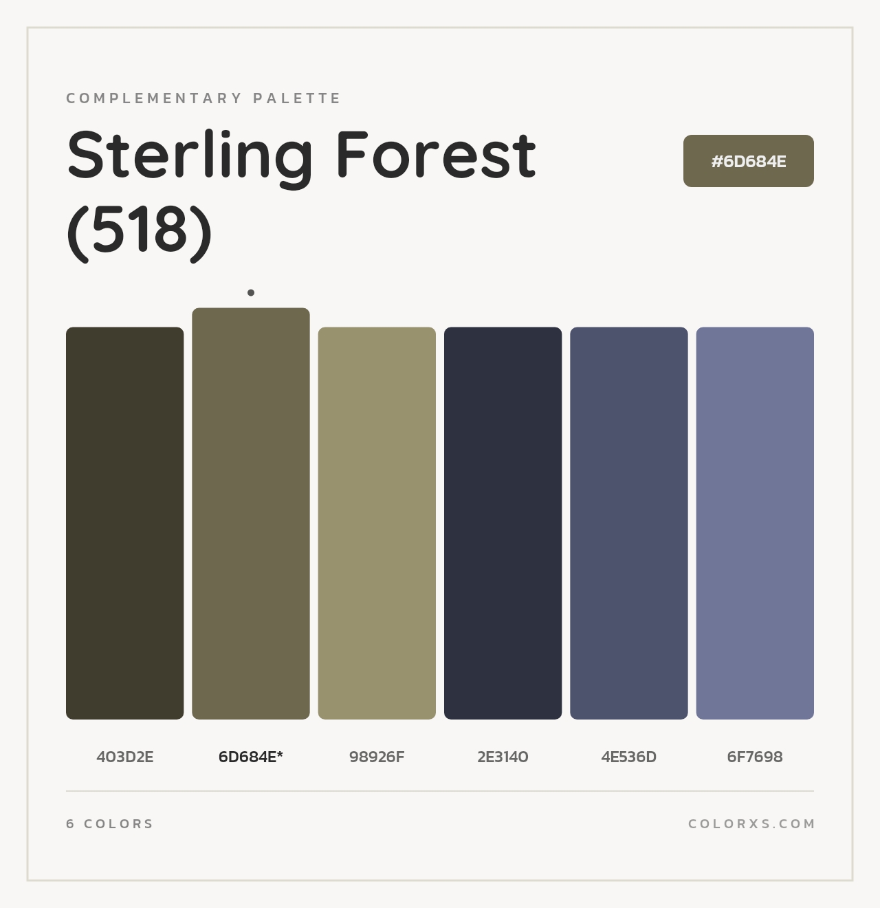 Sterling Forest (518) - Complementary Color Palette