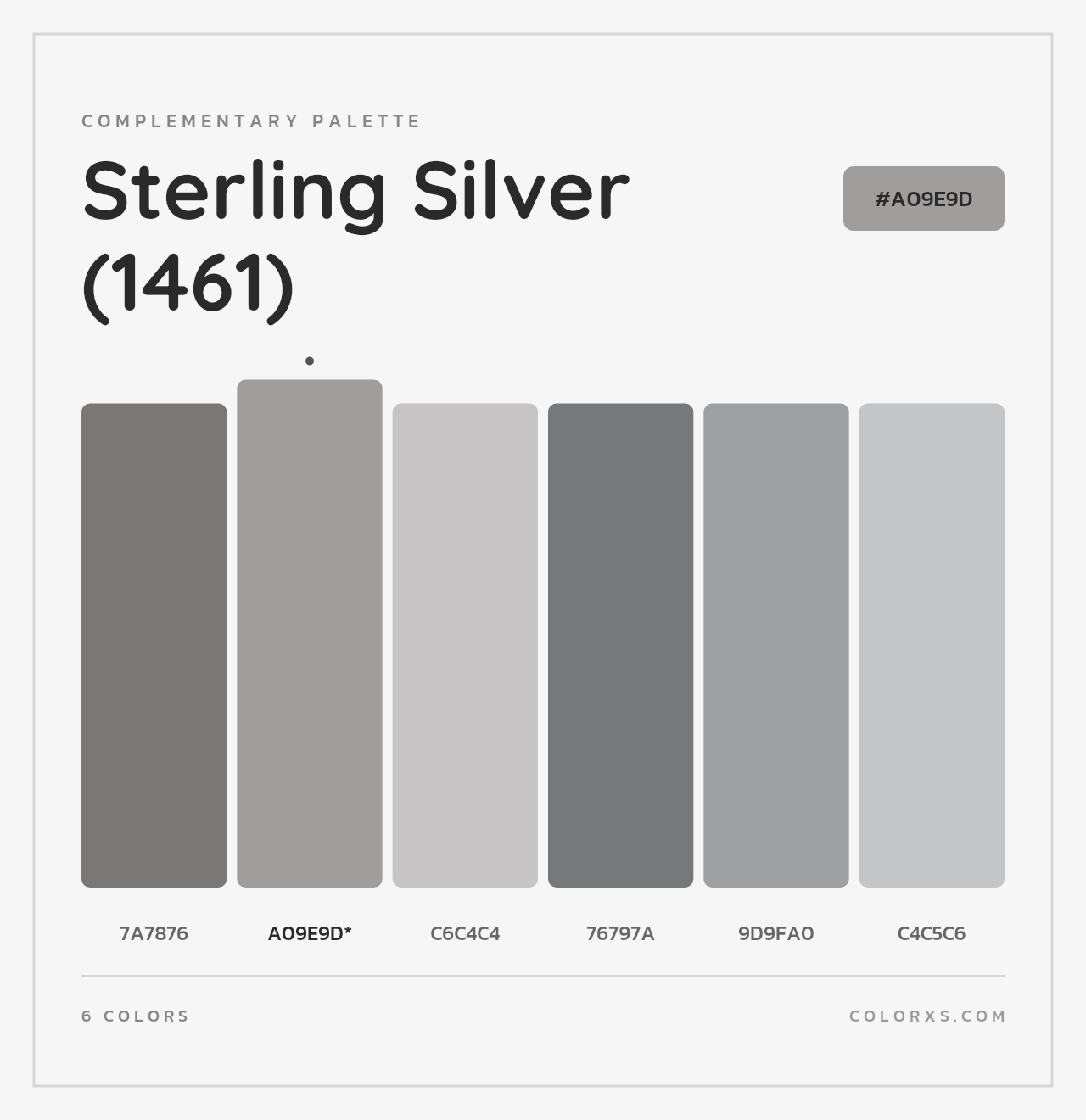 Sterling Silver (1461) - Complementary Color Palette