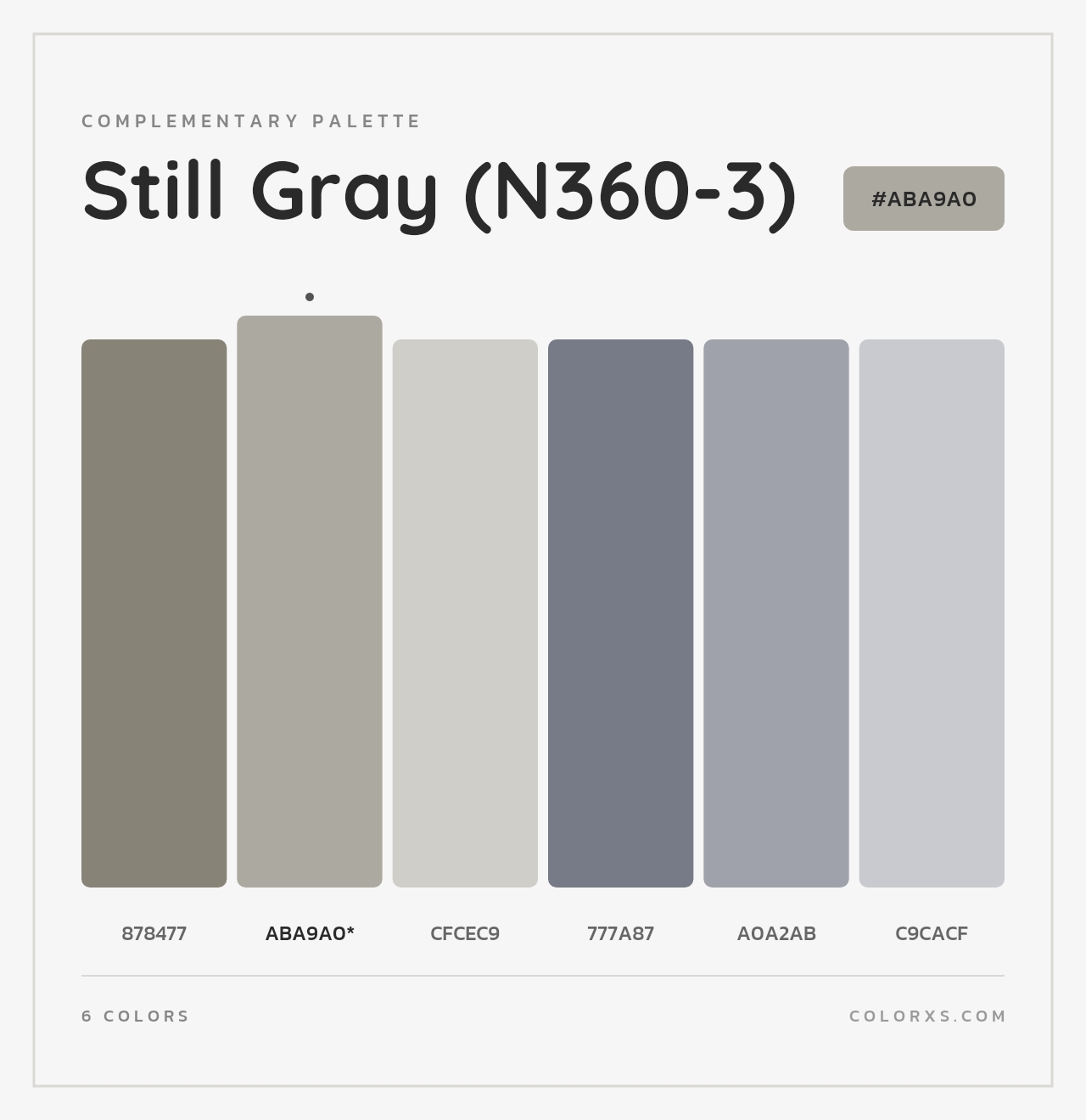 Still Gray (N360-3) - Complementary Color Palette