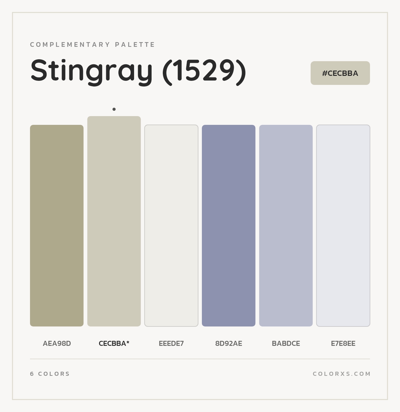 Stingray (1529) - Complementary Color Palette