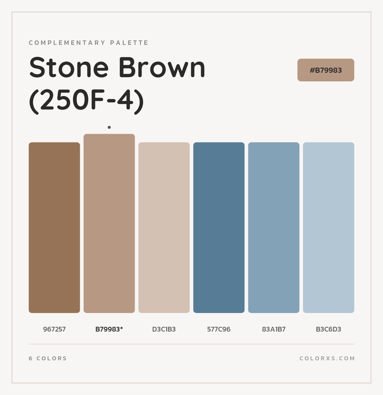 Stone Brown (250F-4) - Complementary Color Palette