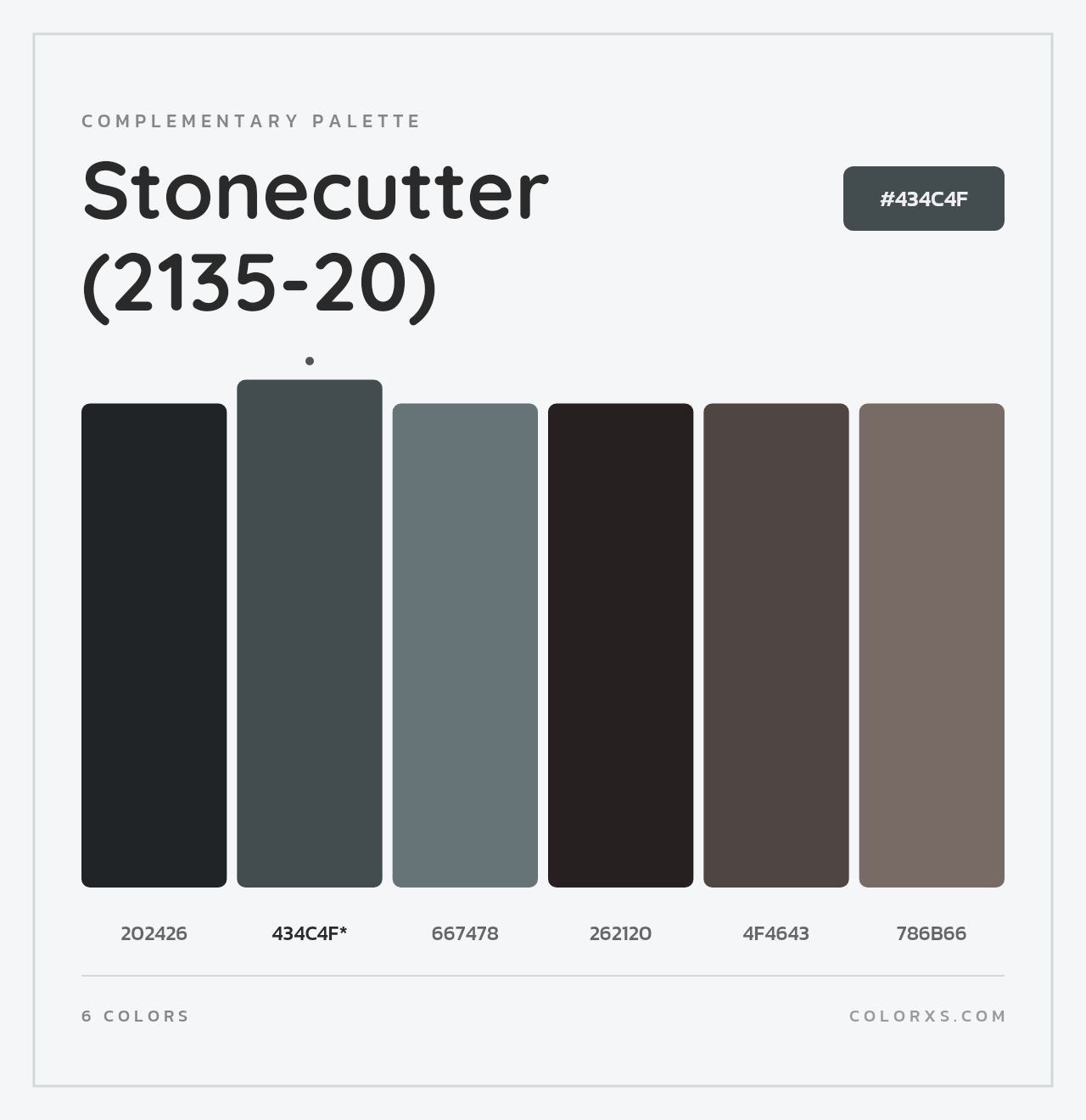 Stonecutter (2135-20) - Complementary Color Palette