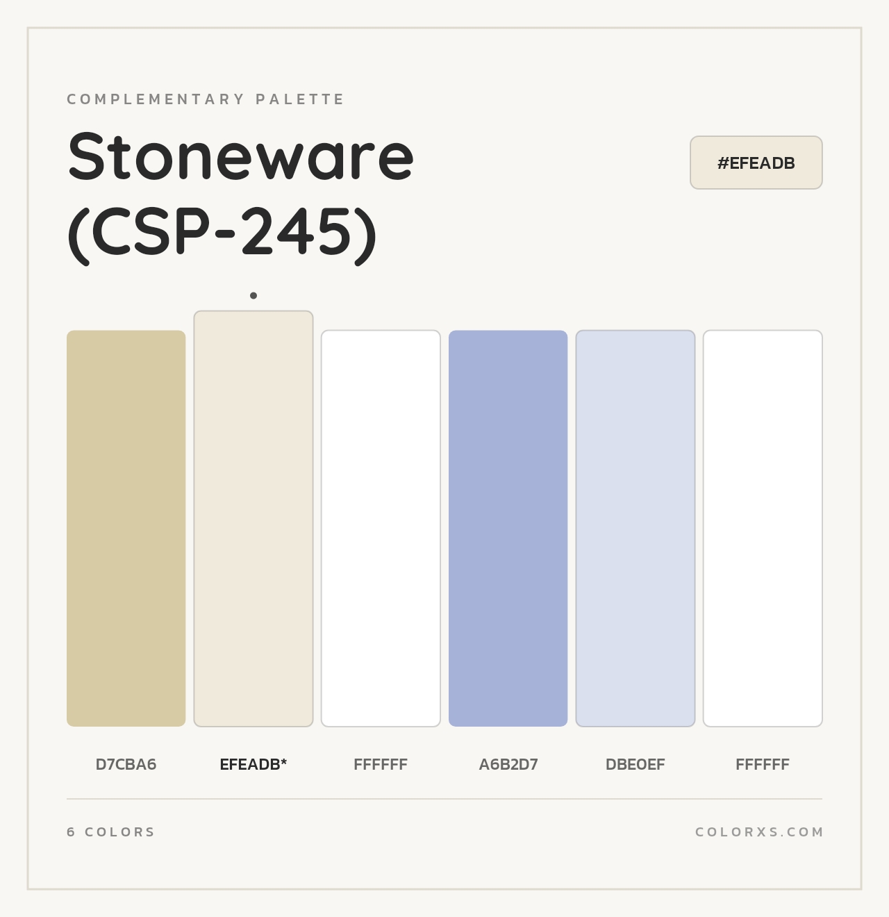 Stoneware (CSP-245) - Complementary Color Palette