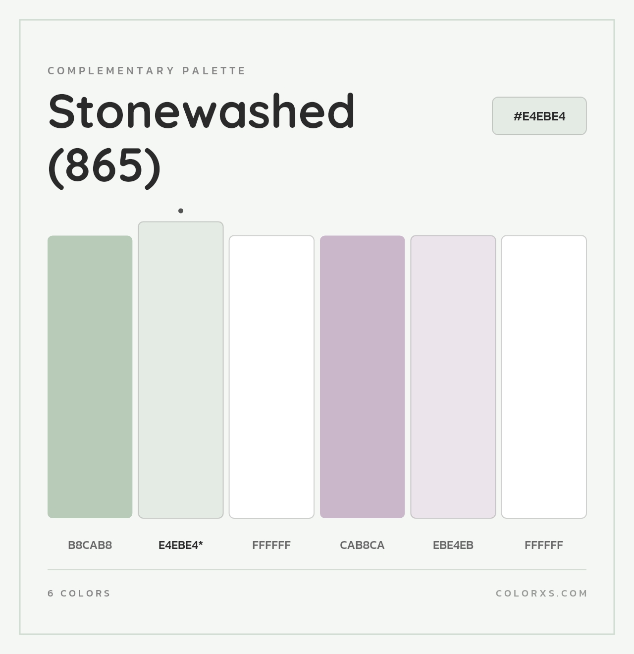 Stonewashed (865) - Complementary Color Palette