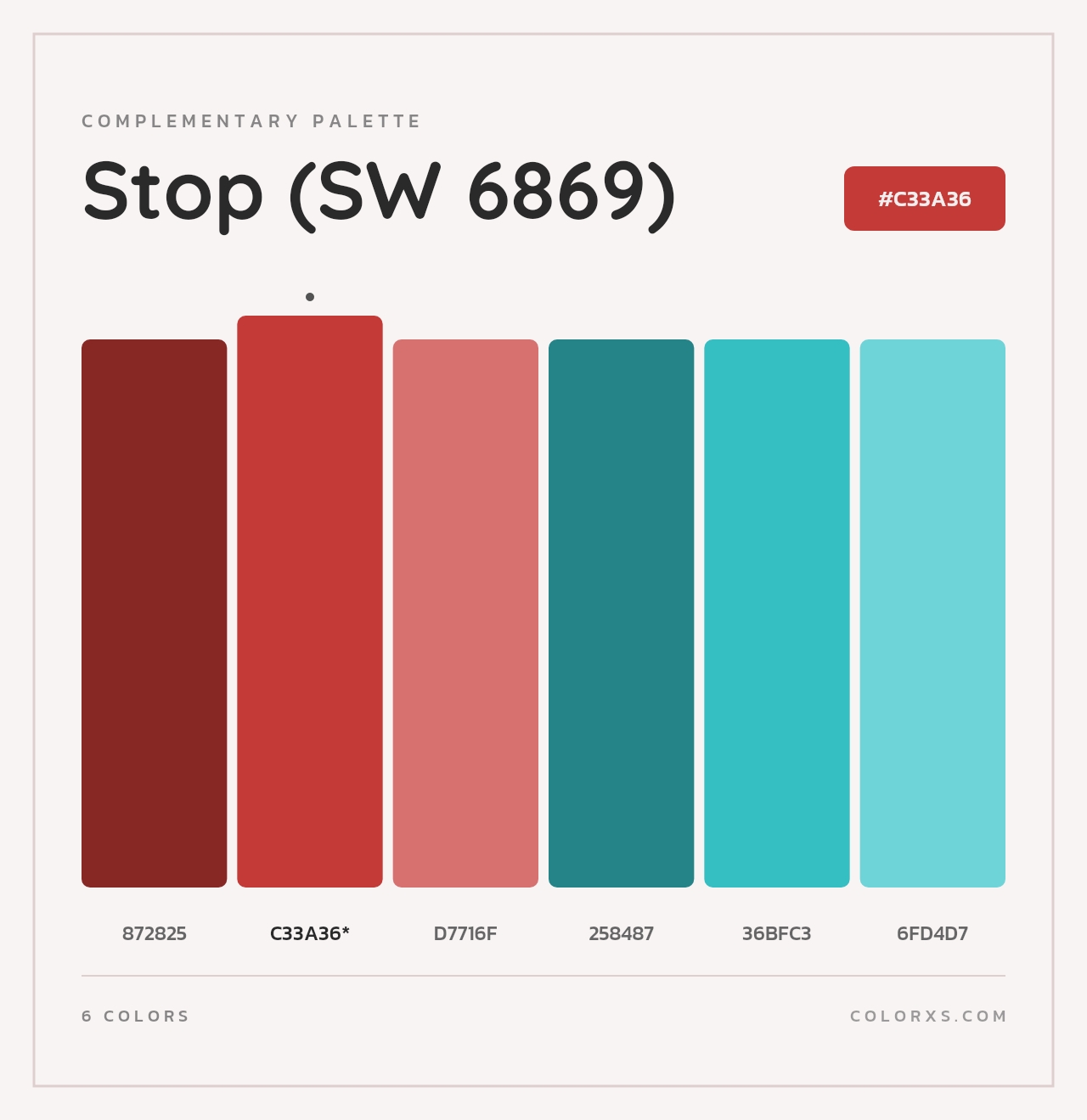 Stop (SW 6869) - Complementary Color Palette