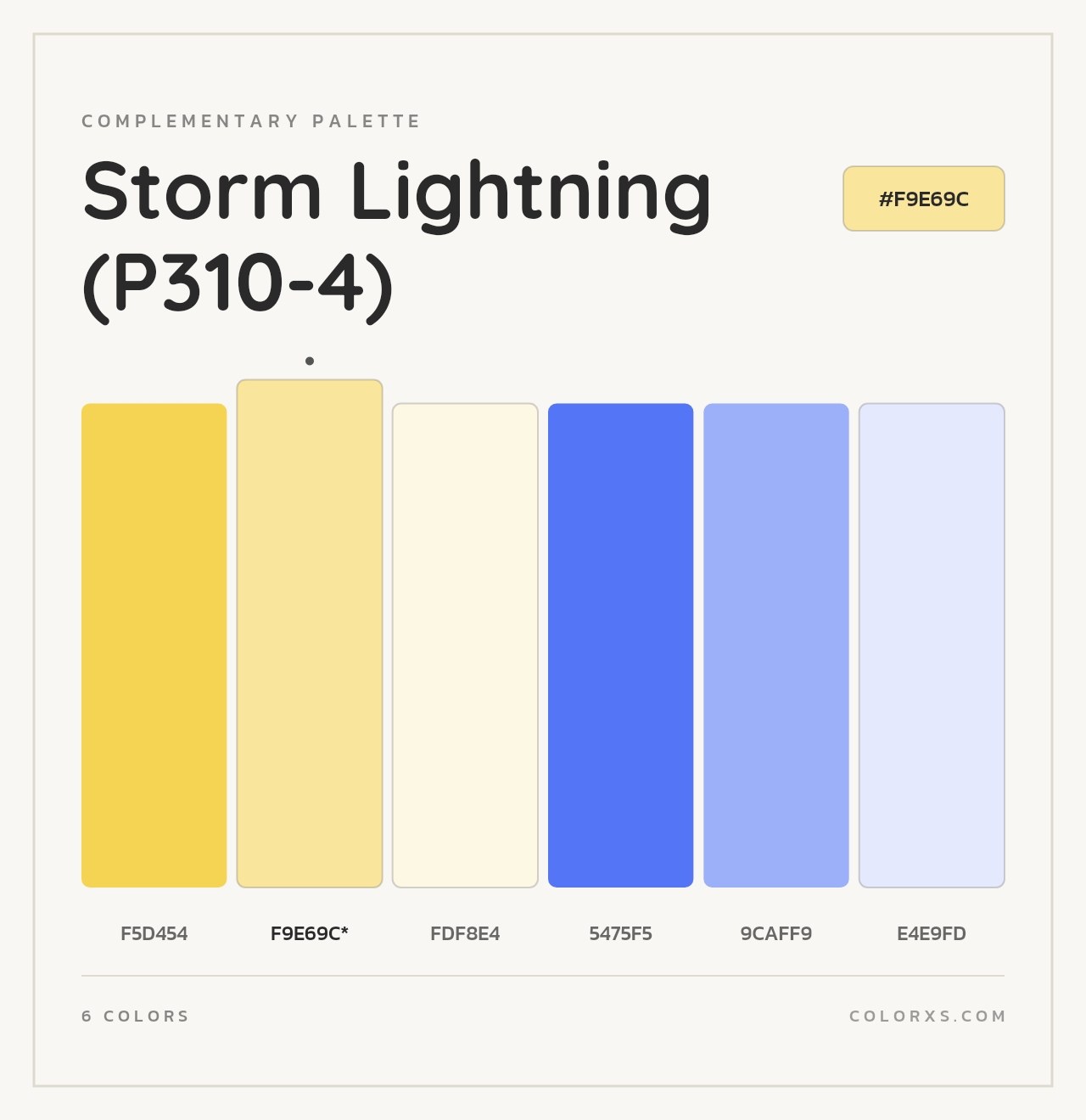Storm Lightning (P310-4) - Complementary Color Palette