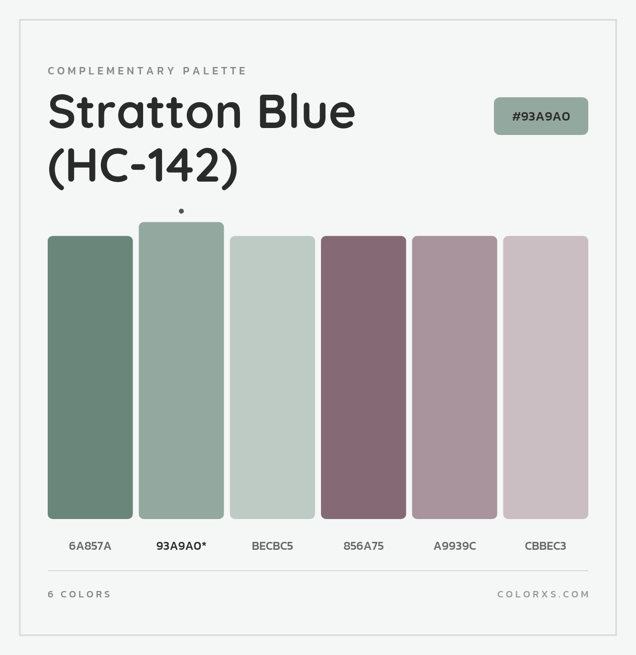 Stratton Blue (HC-142) - Complementary Color Palette