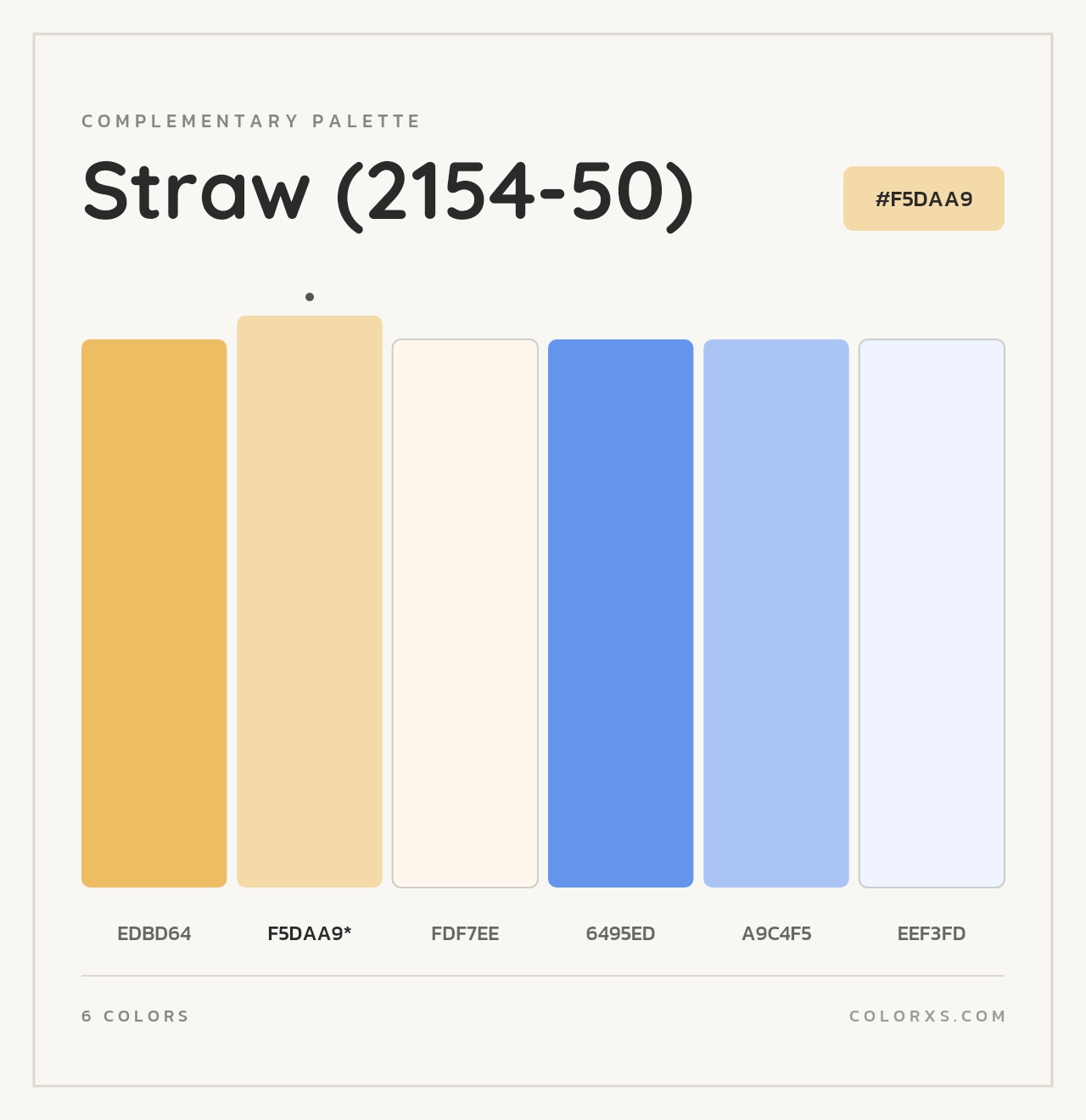 Straw (2154-50) - Complementary Color Palette