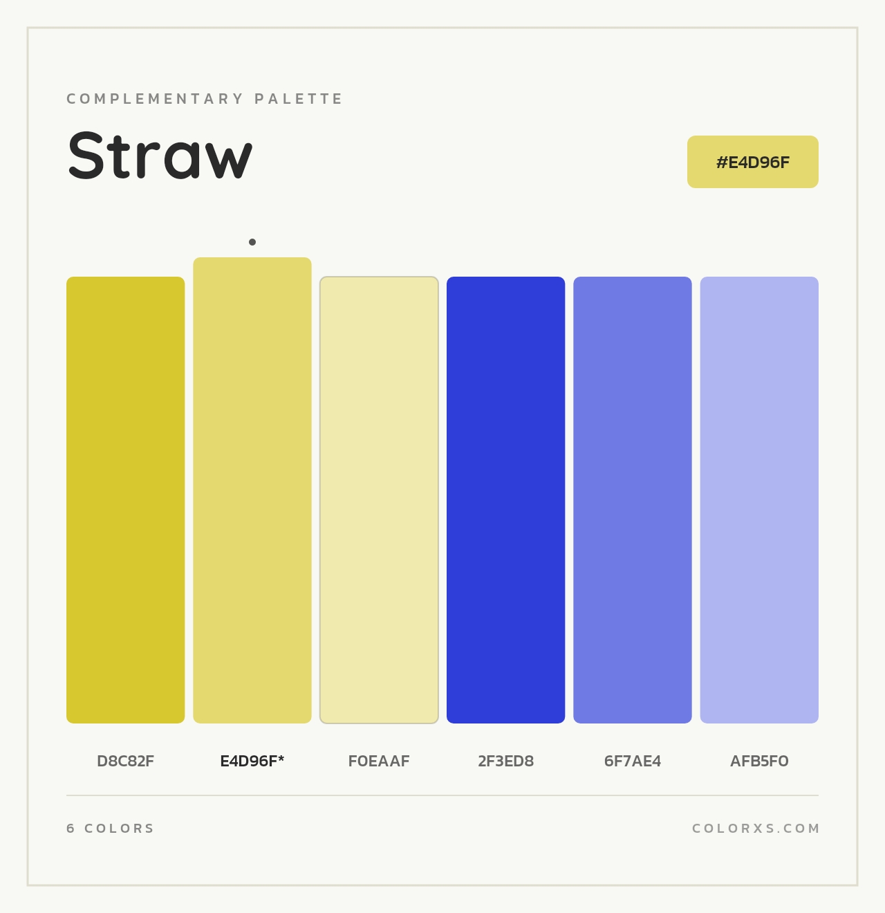 Straw - Complementary Color Palette