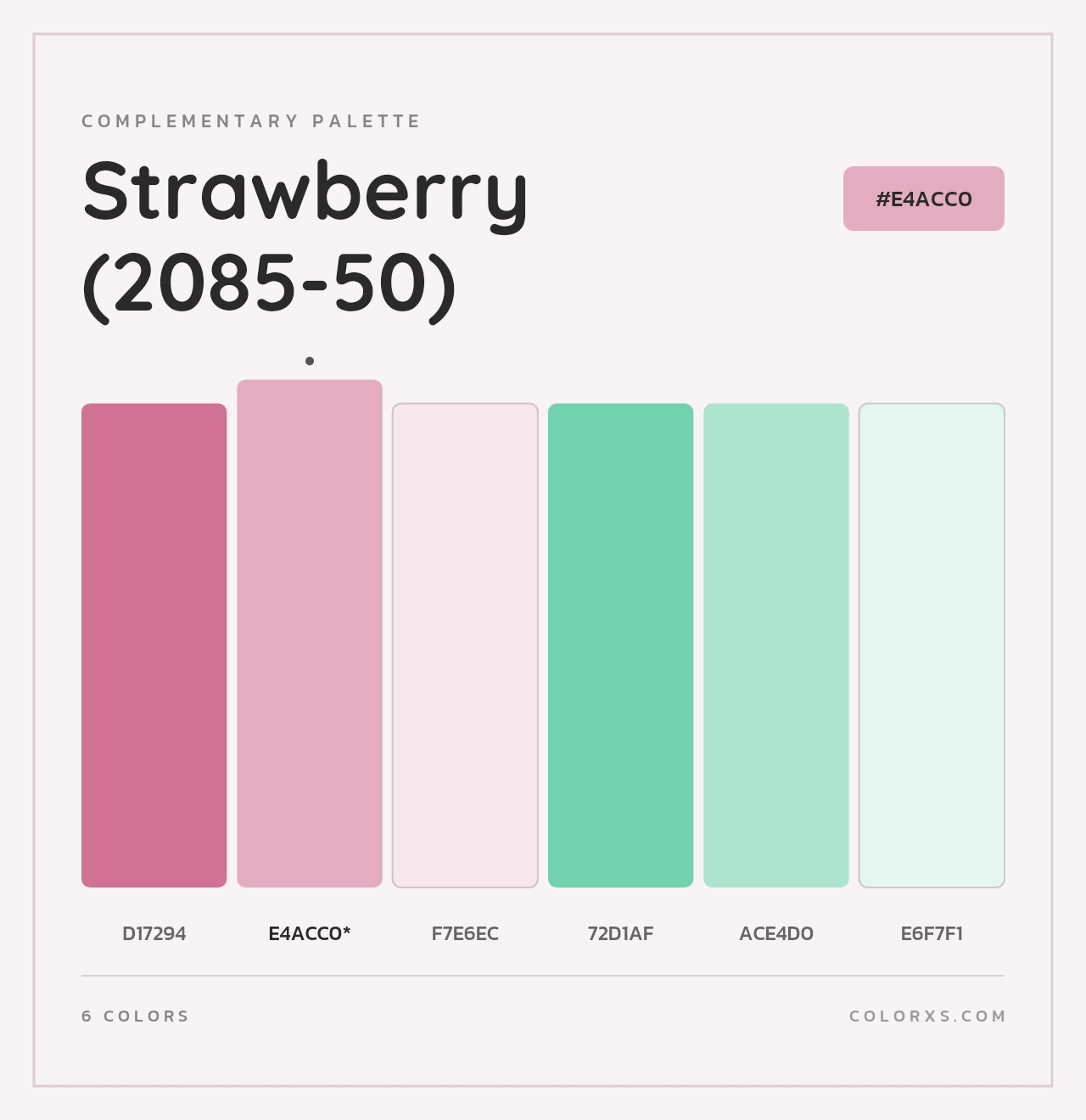 Strawberry (2085-50) - Complementary Color Palette