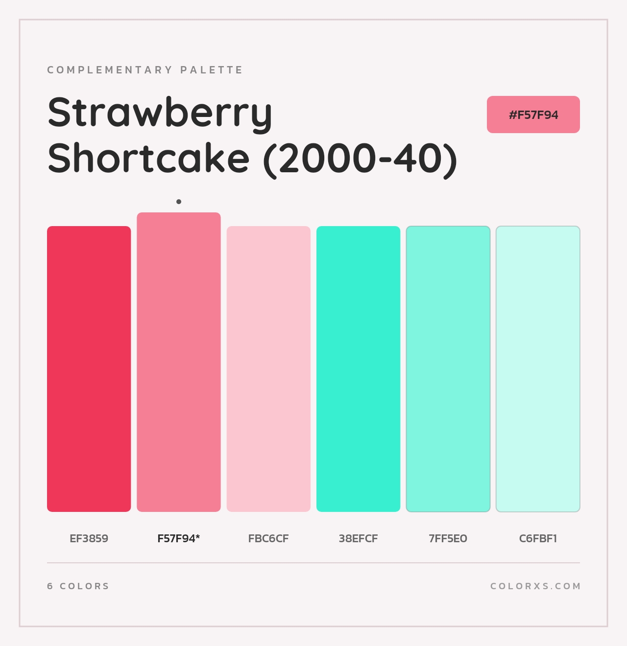 Strawberry Shortcake (2000-40) - Complementary Color Palette