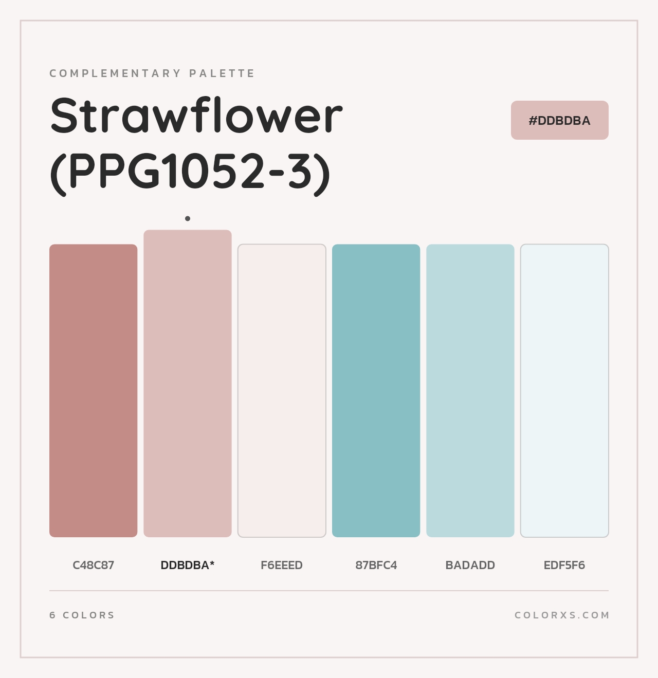 Strawflower (PPG1052-3) - Complementary Color Palette