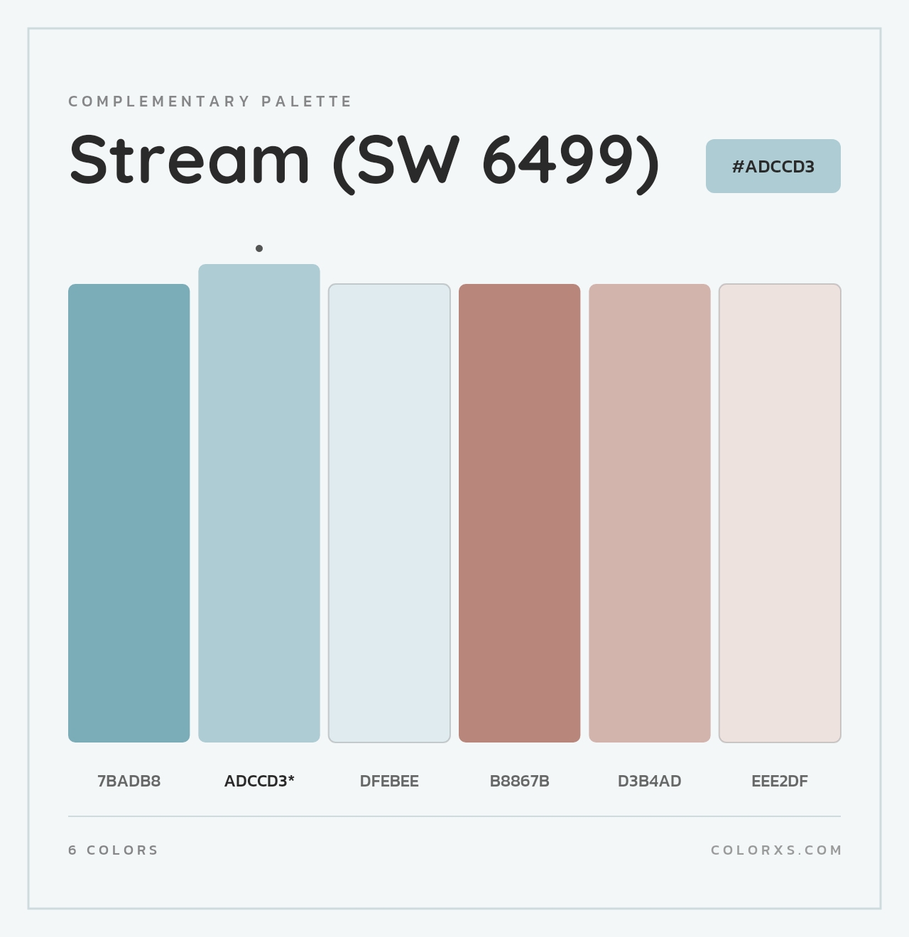 Stream (SW 6499) - Complementary Color Palette