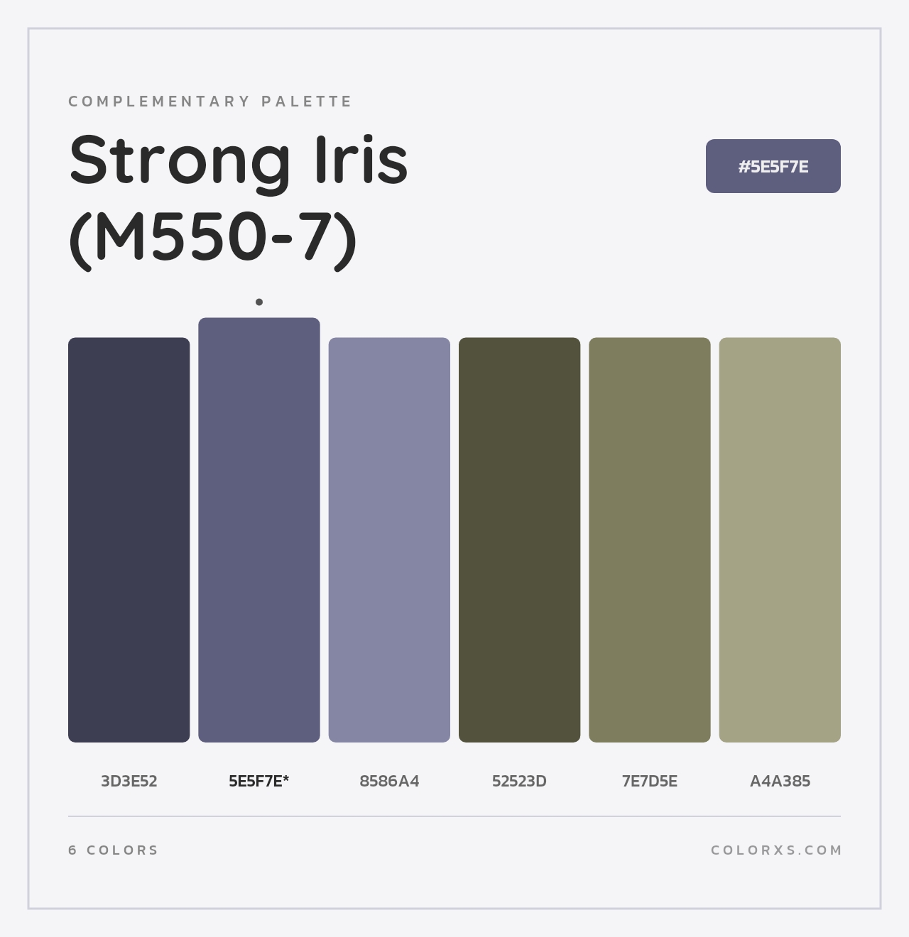 Strong Iris (M550-7) - Complementary Color Palette