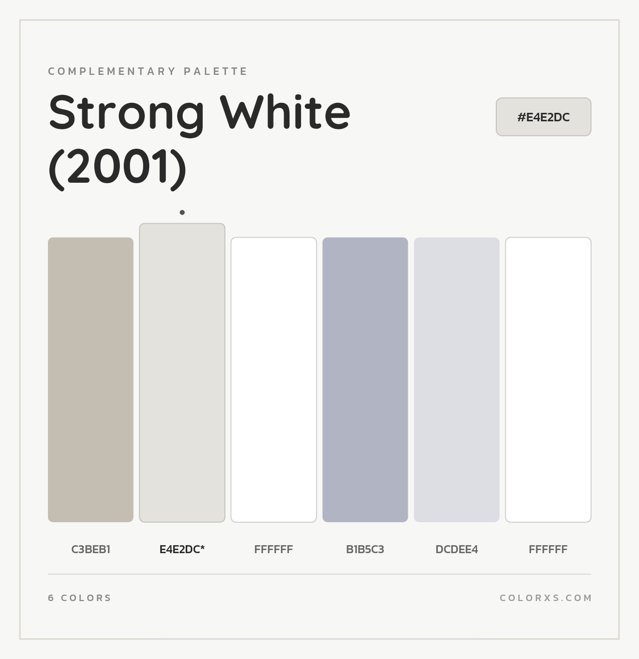Strong White (2001) - Complementary Color Palette