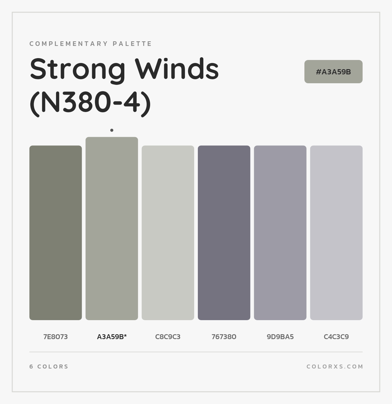 Strong Winds (N380-4) - Complementary Color Palette