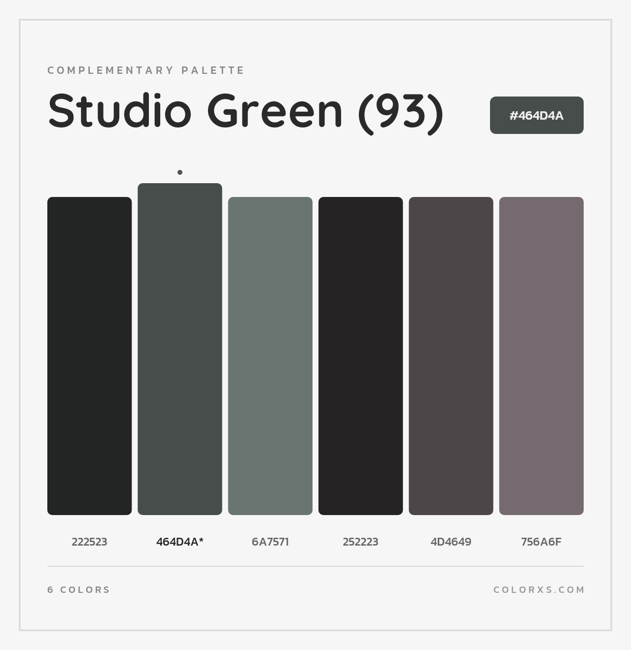 Studio Green (93) - Complementary Color Palette