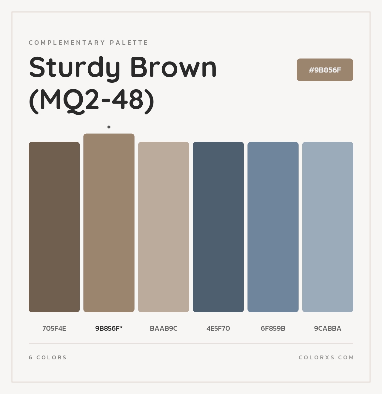 Sturdy Brown (MQ2-48) - Complementary Color Palette