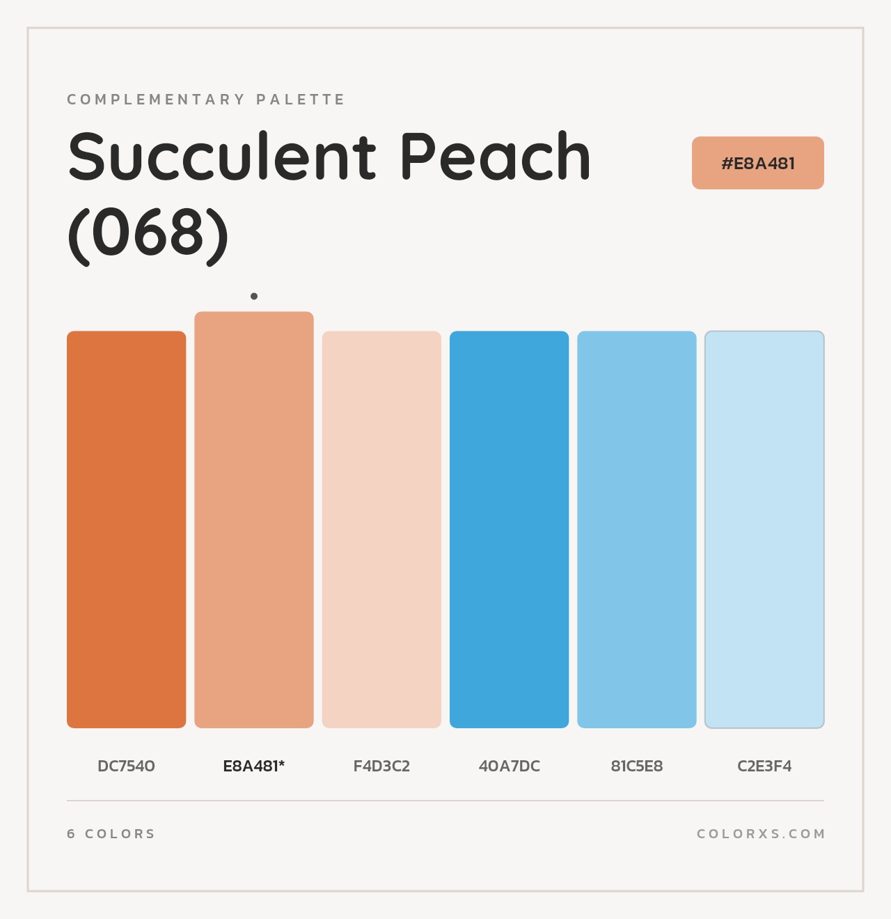 Succulent Peach (068) - Complementary Color Palette