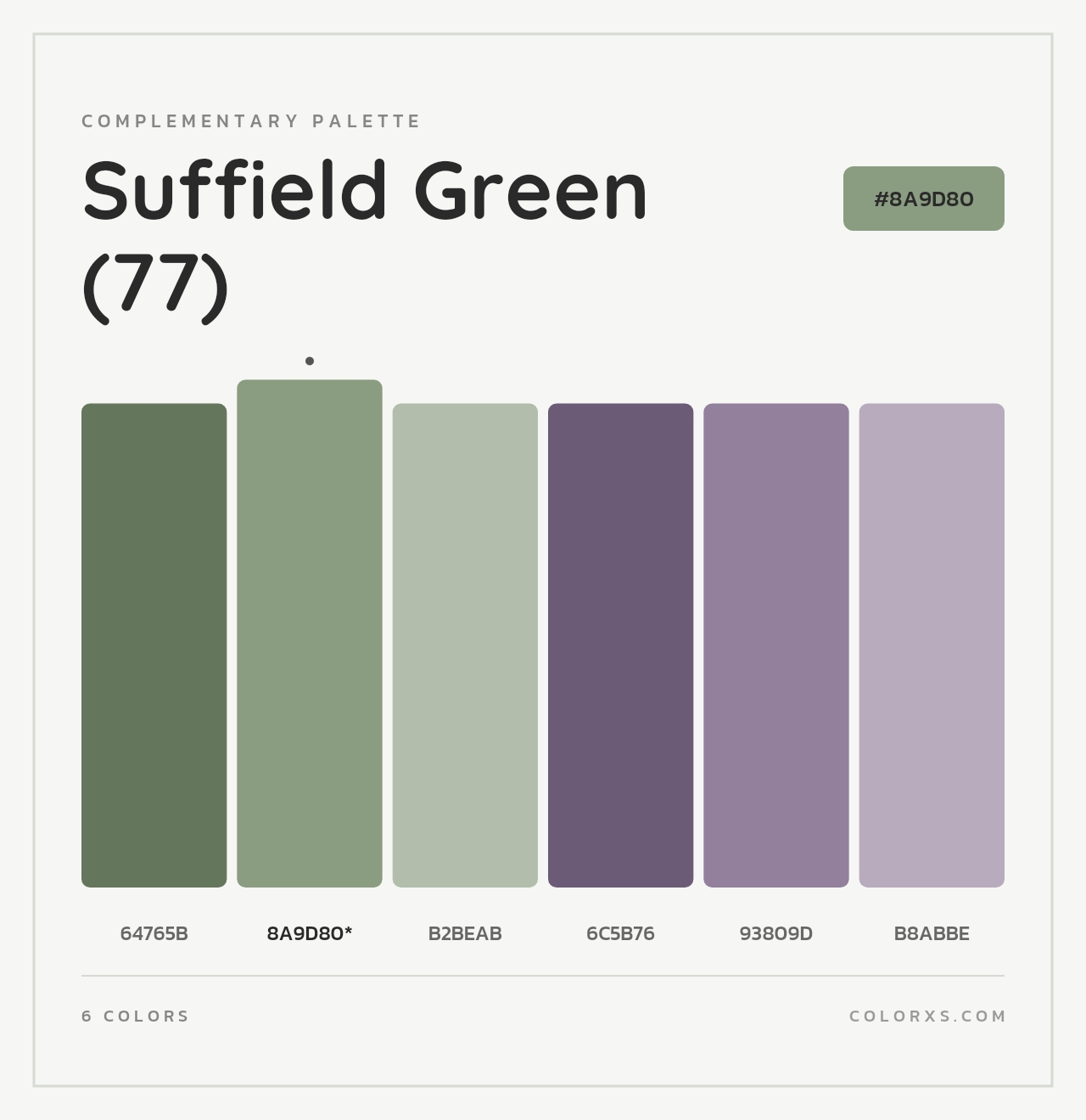 Suffield Green (77) - Complementary Color Palette