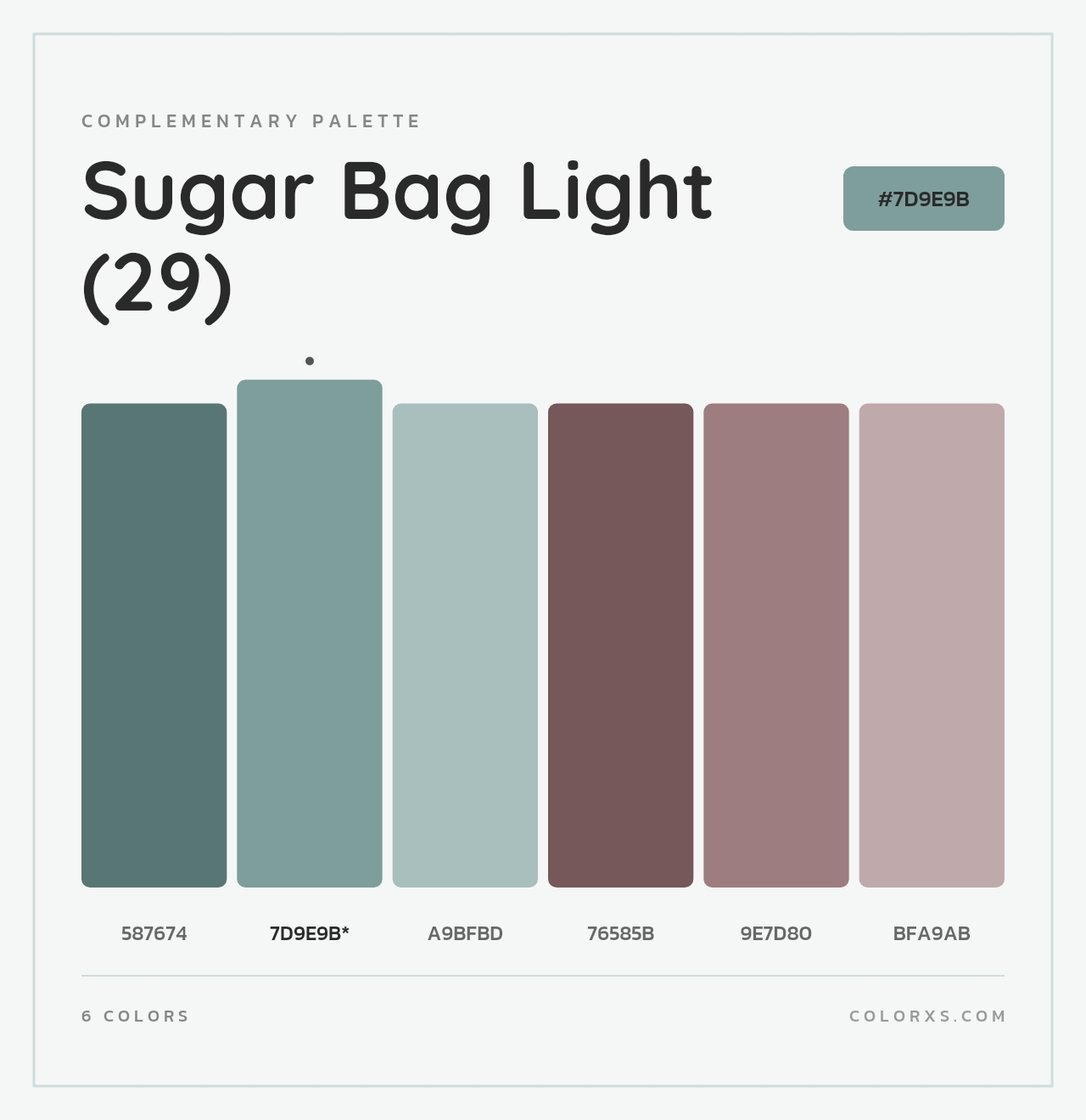 Sugar Bag Light (29) - Complementary Color Palette