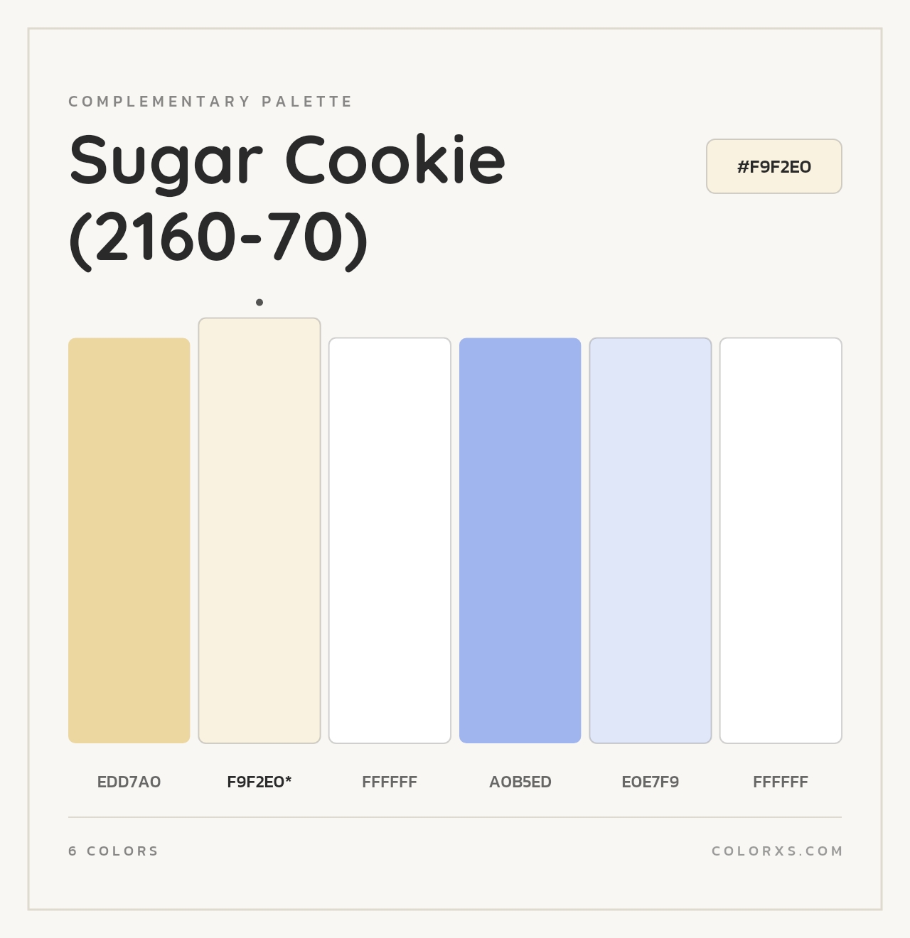 Sugar Cookie (2160-70) - Complementary Color Palette