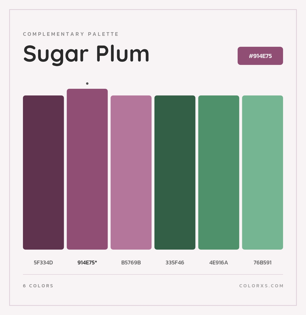 Sugar Plum - Complementary Color Palette