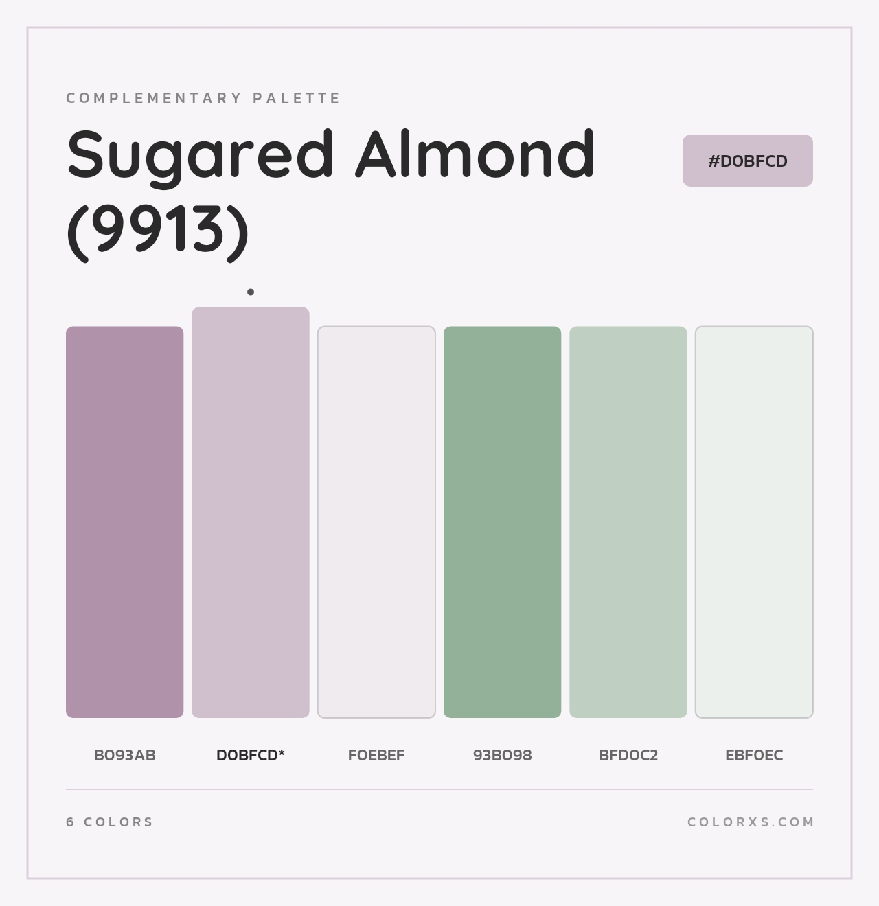 Sugared Almond (9913) - Complementary Color Palette