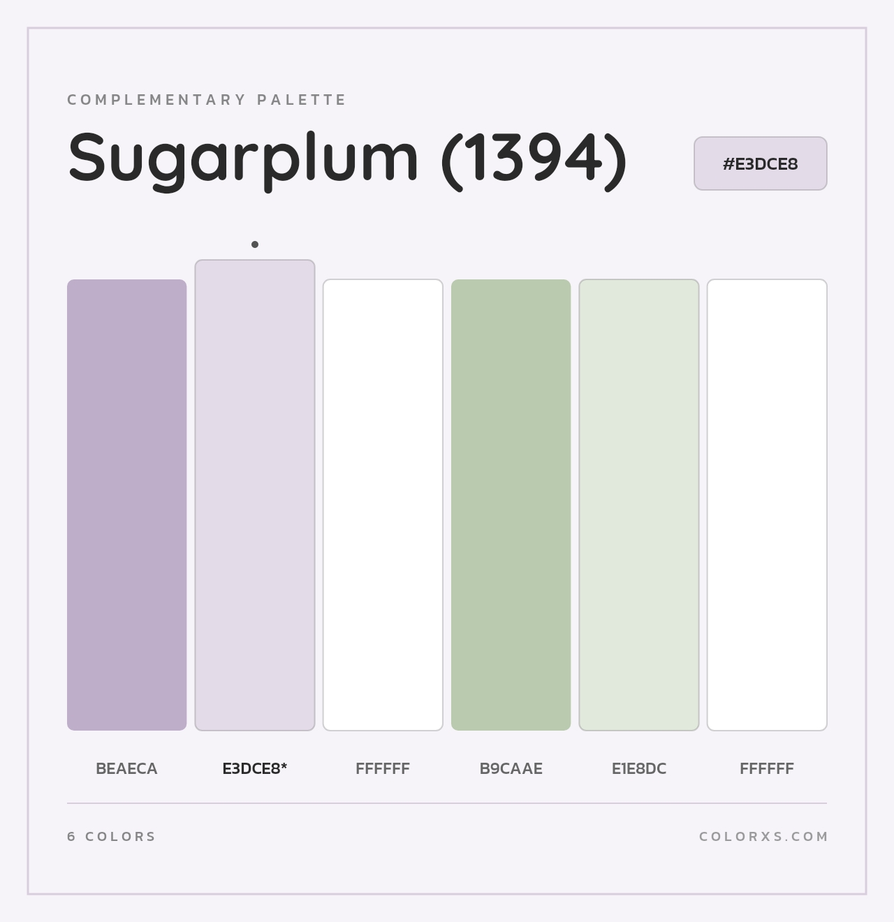 Sugarplum (1394) - Complementary Color Palette